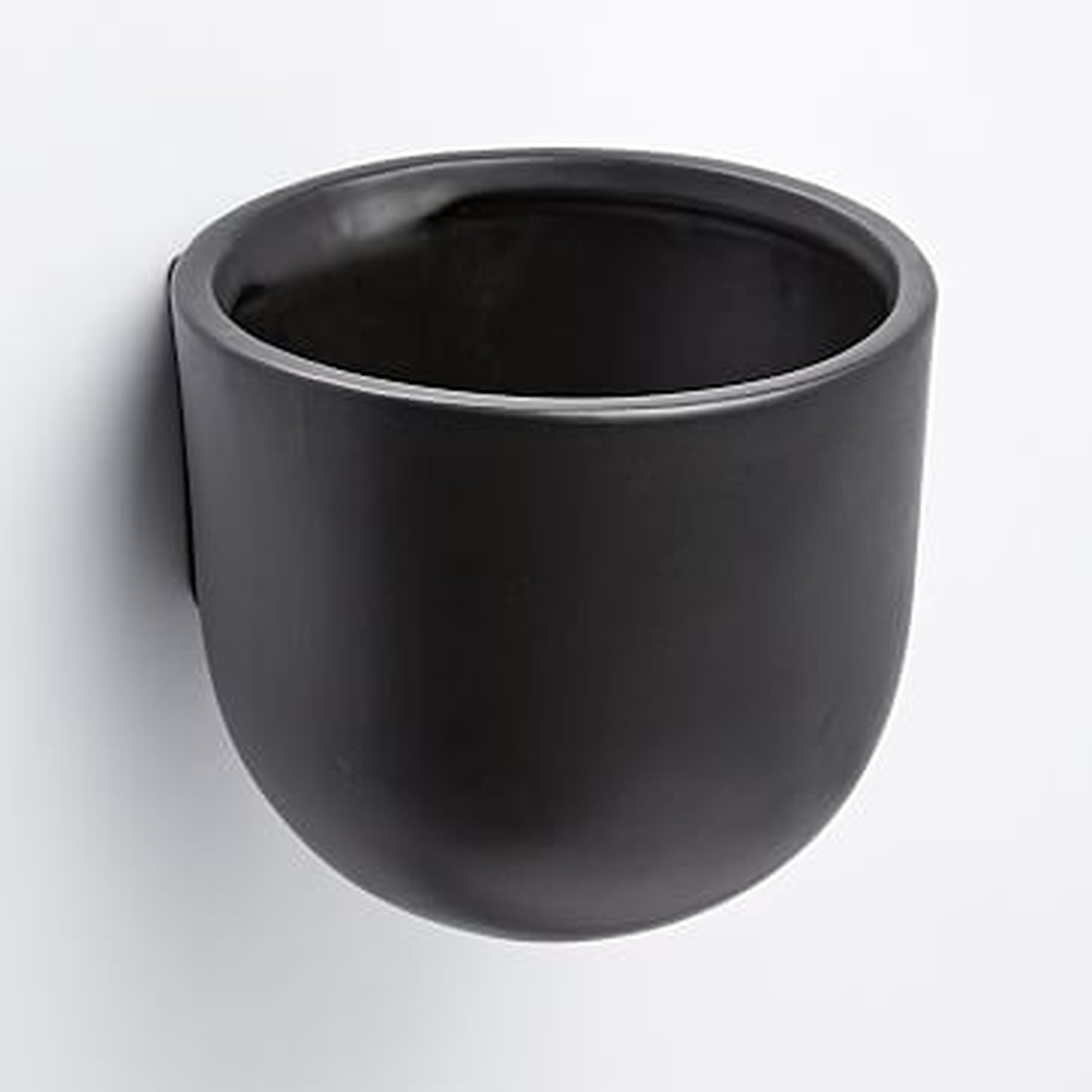Ceramic Wallscape Planter, Black, 6" - West Elm