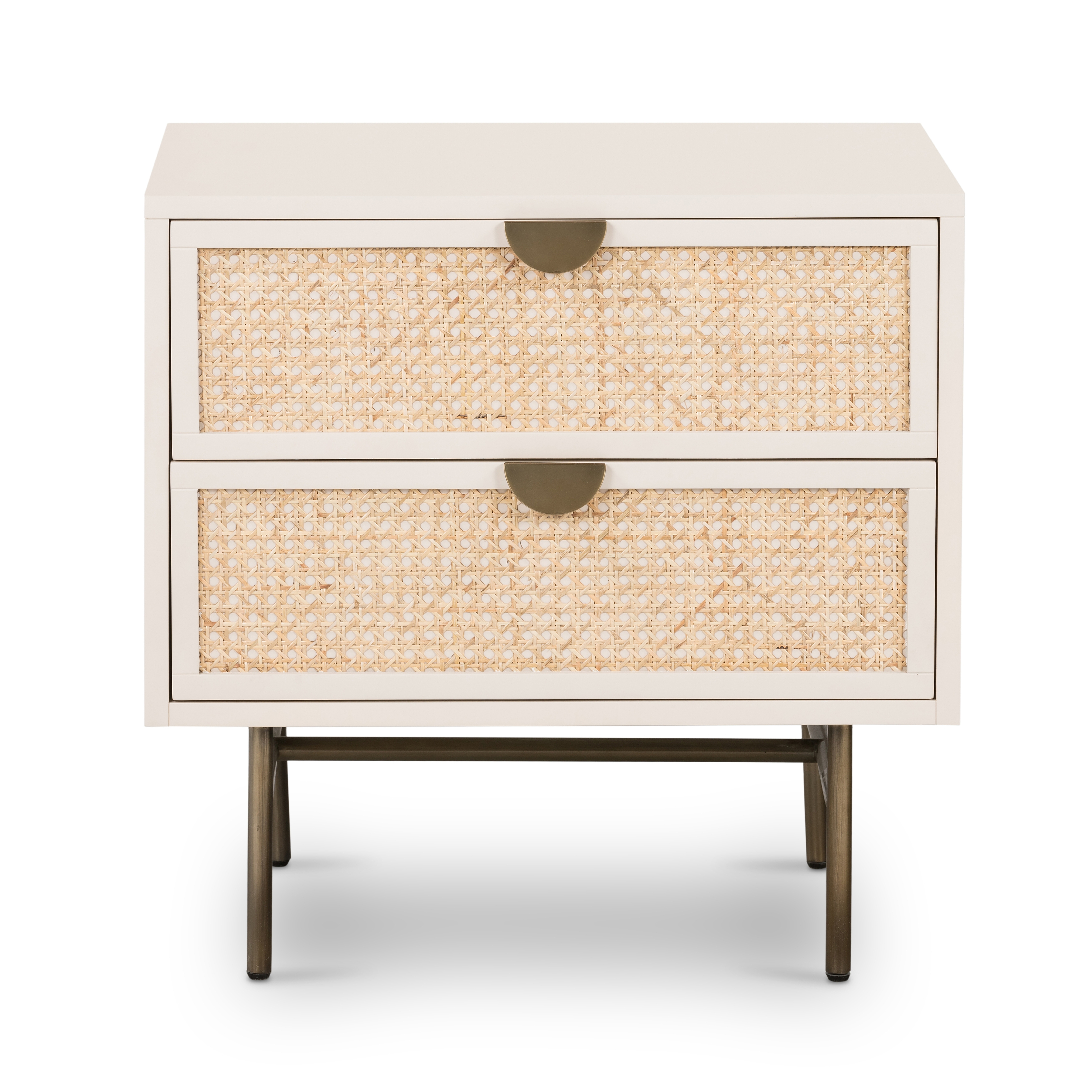 Luella Nightstand-Matte Alabaster - Four Hands