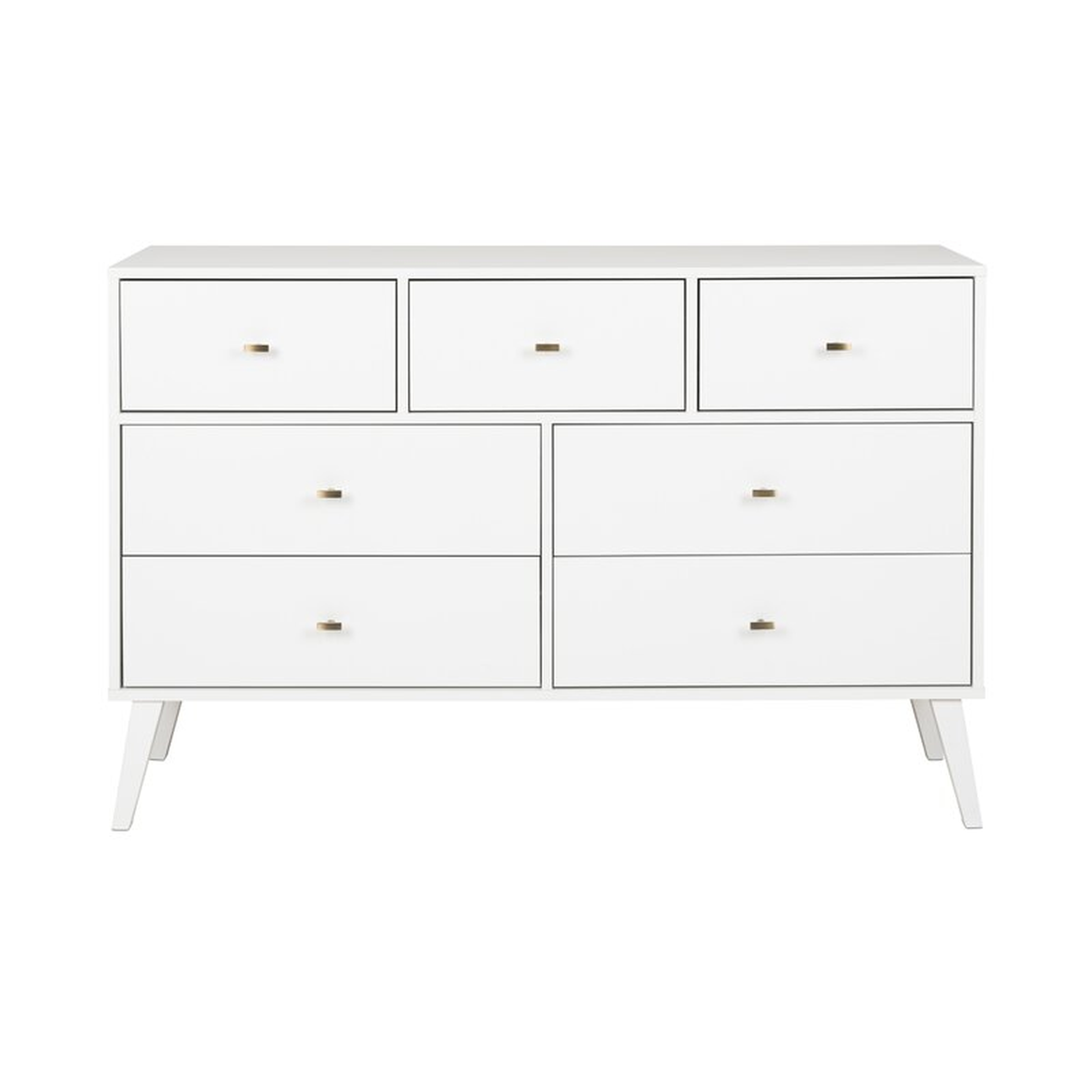 Alyssa 7-Drawer 52.5'' W Dresser, White - Wayfair
