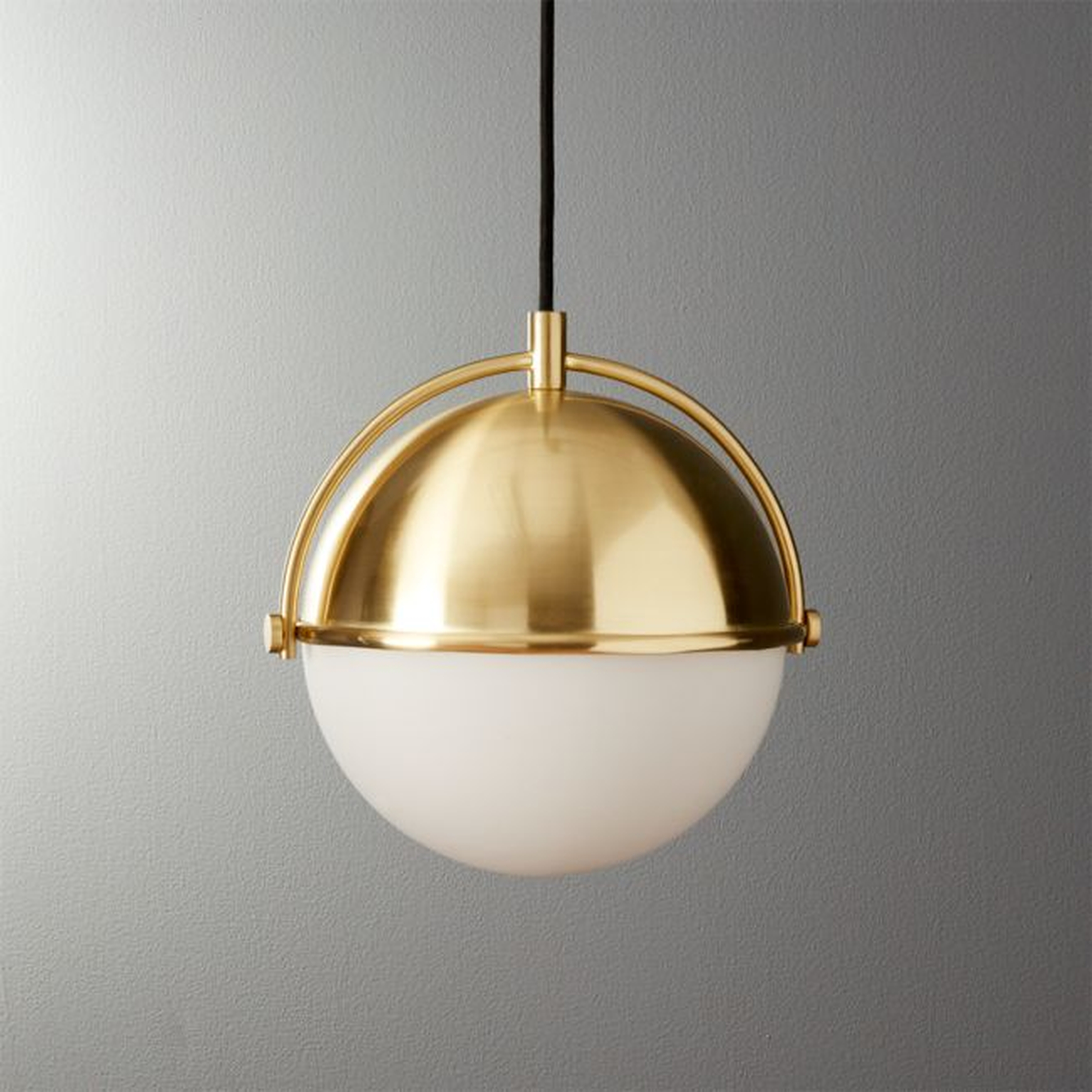 Globe Small Brass Pendant Light - CB2