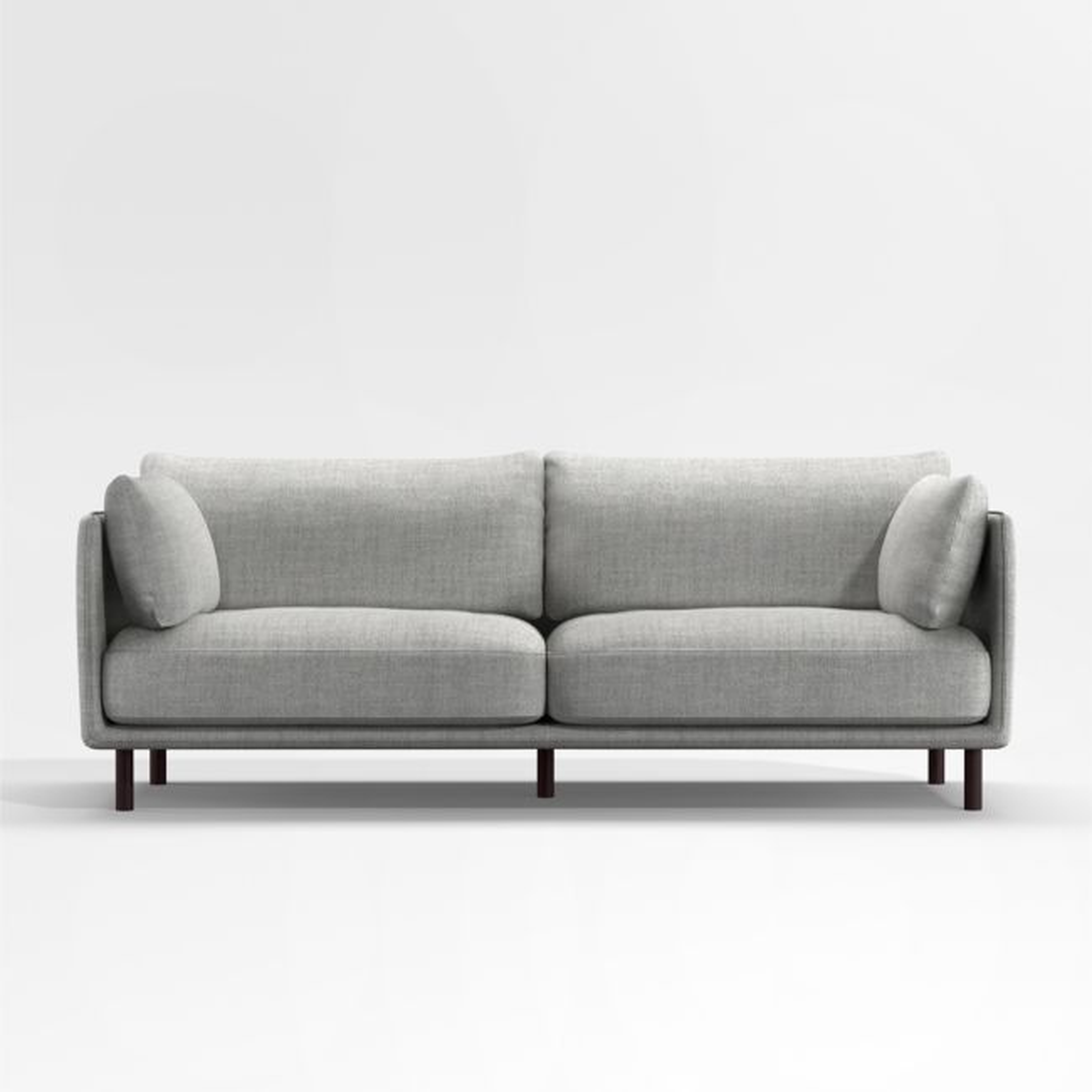Wells Sofa with Dark Brown Leg Finish - Crate and Barrel