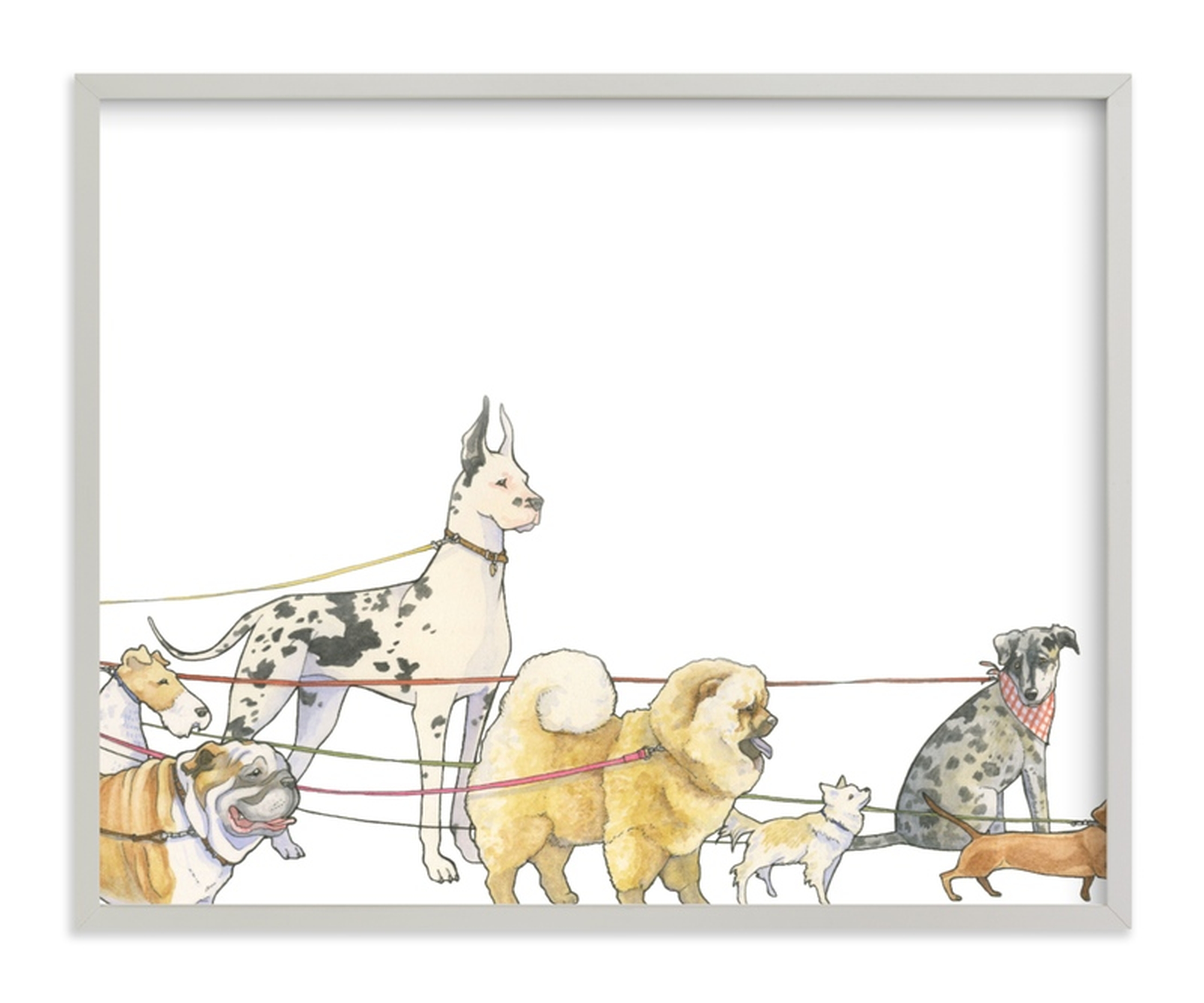 Walking Dogs Children's Art Print - Minted