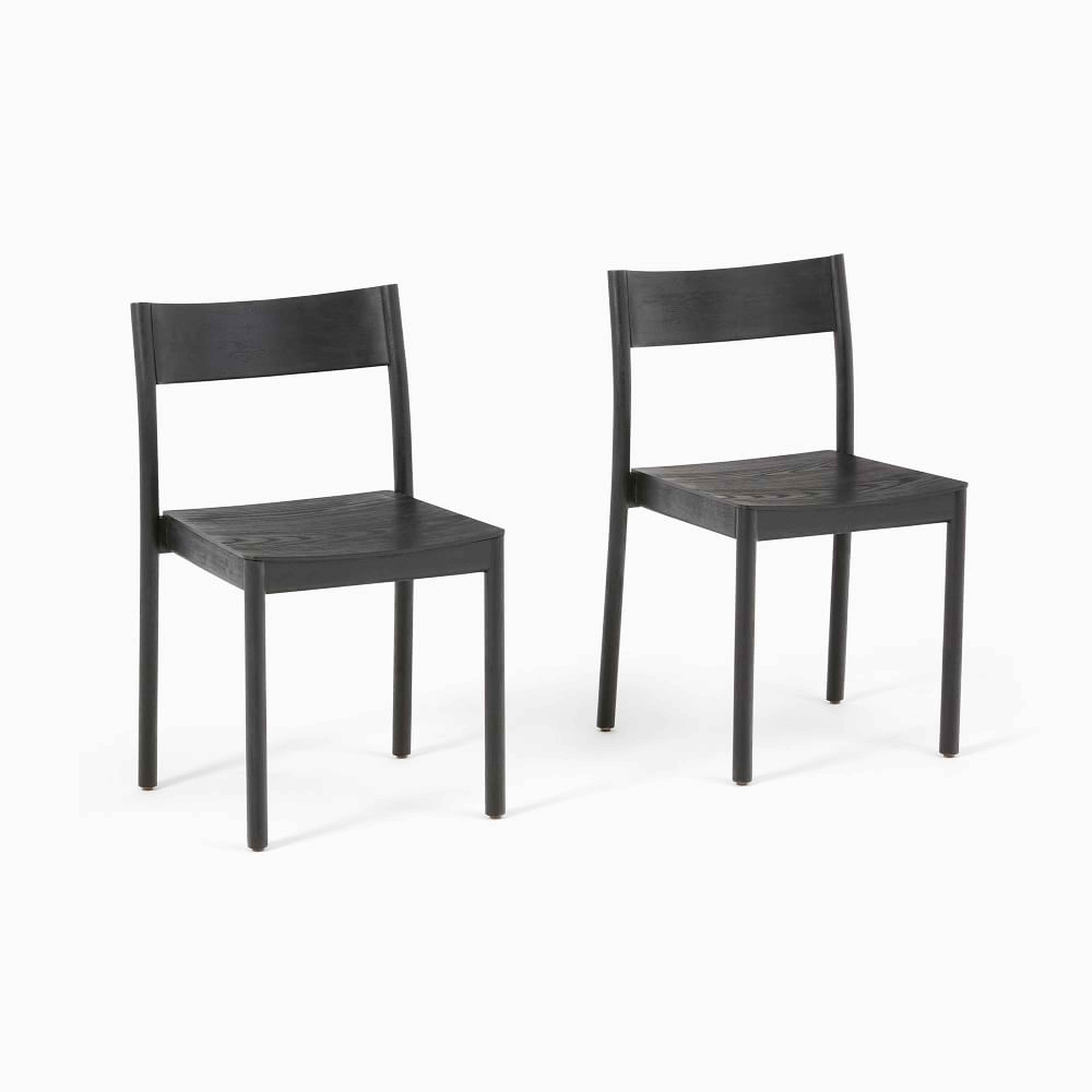 Berkshire Dining Chair, Black, Set of 2 - West Elm