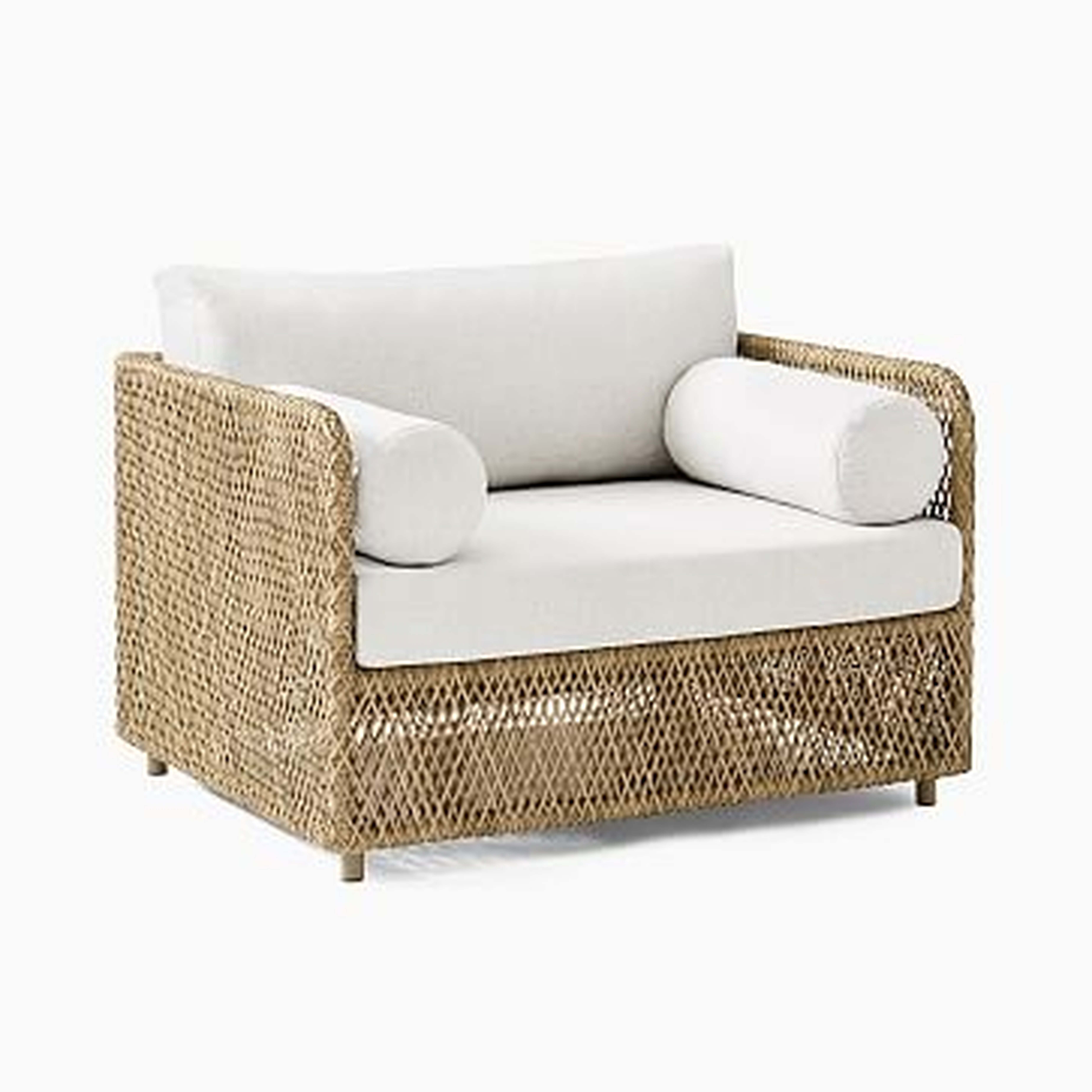 Coastal Lounge Chair, All Weather Wicker, Natural - West Elm