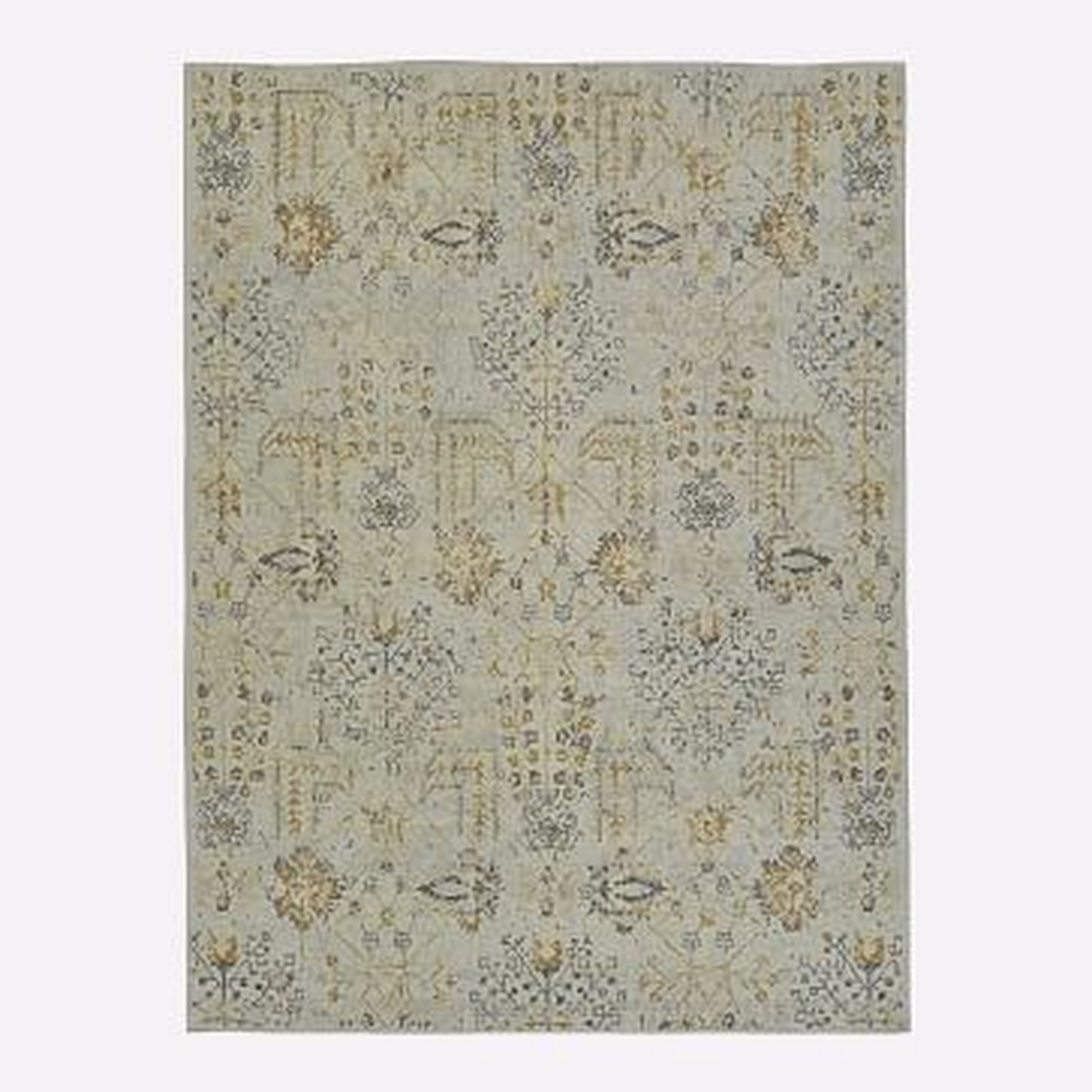 Printed Canopy Rug, Frost Gray, 6'x9' - West Elm