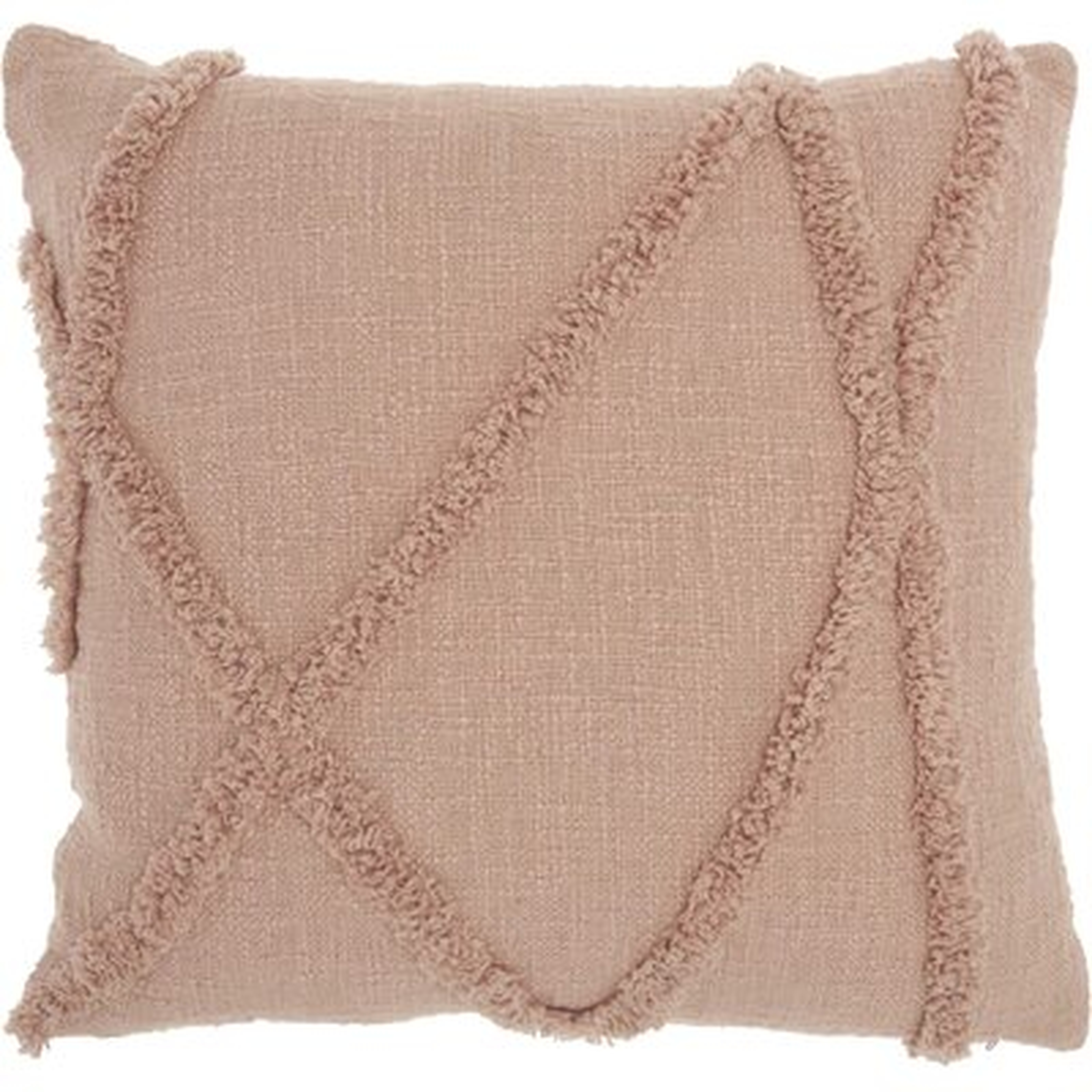 Remi Textured Striped Cotton 18" Throw Pillow - AllModern