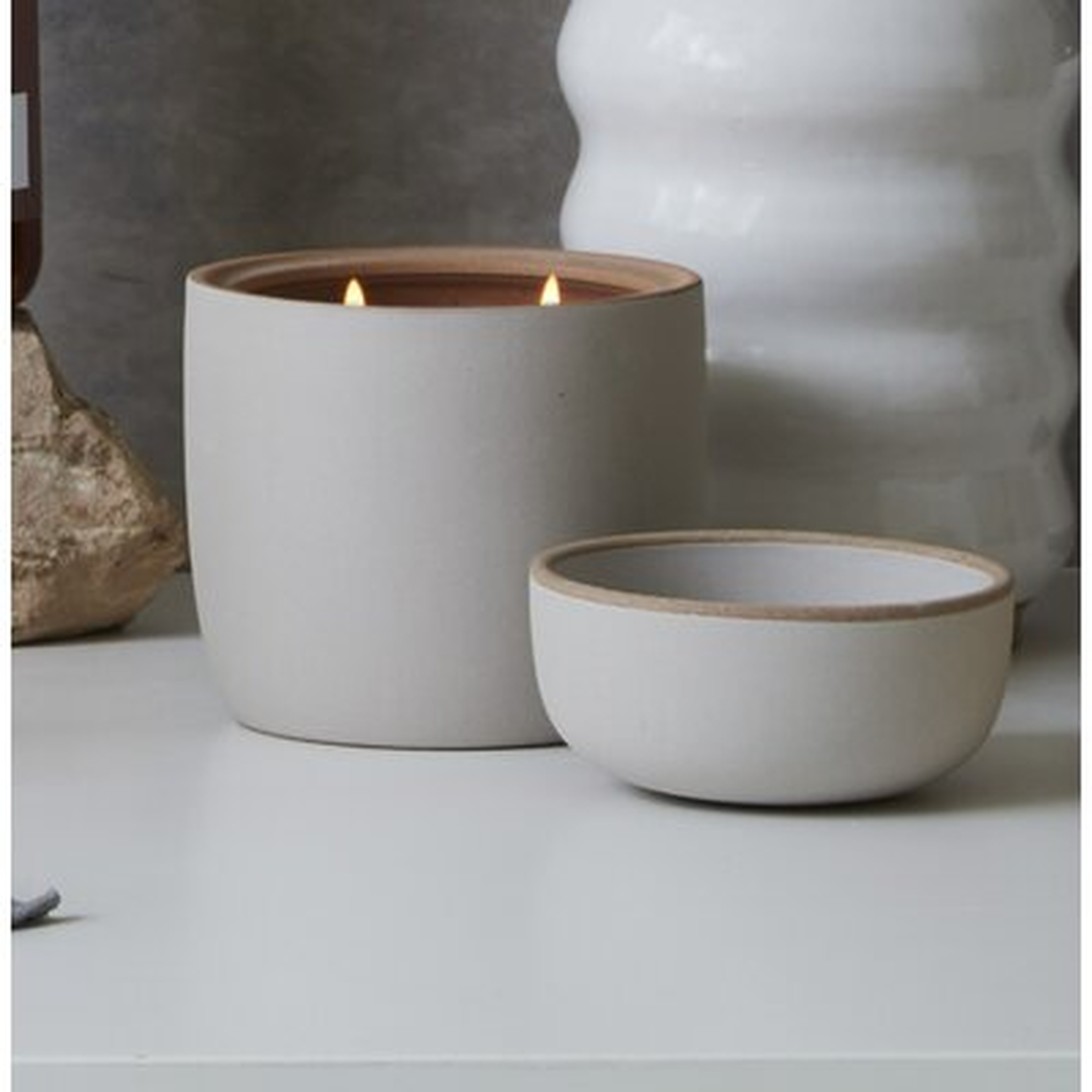 Elemental Ceramic Amber Bergamot Scented Jar Candle - Wayfair