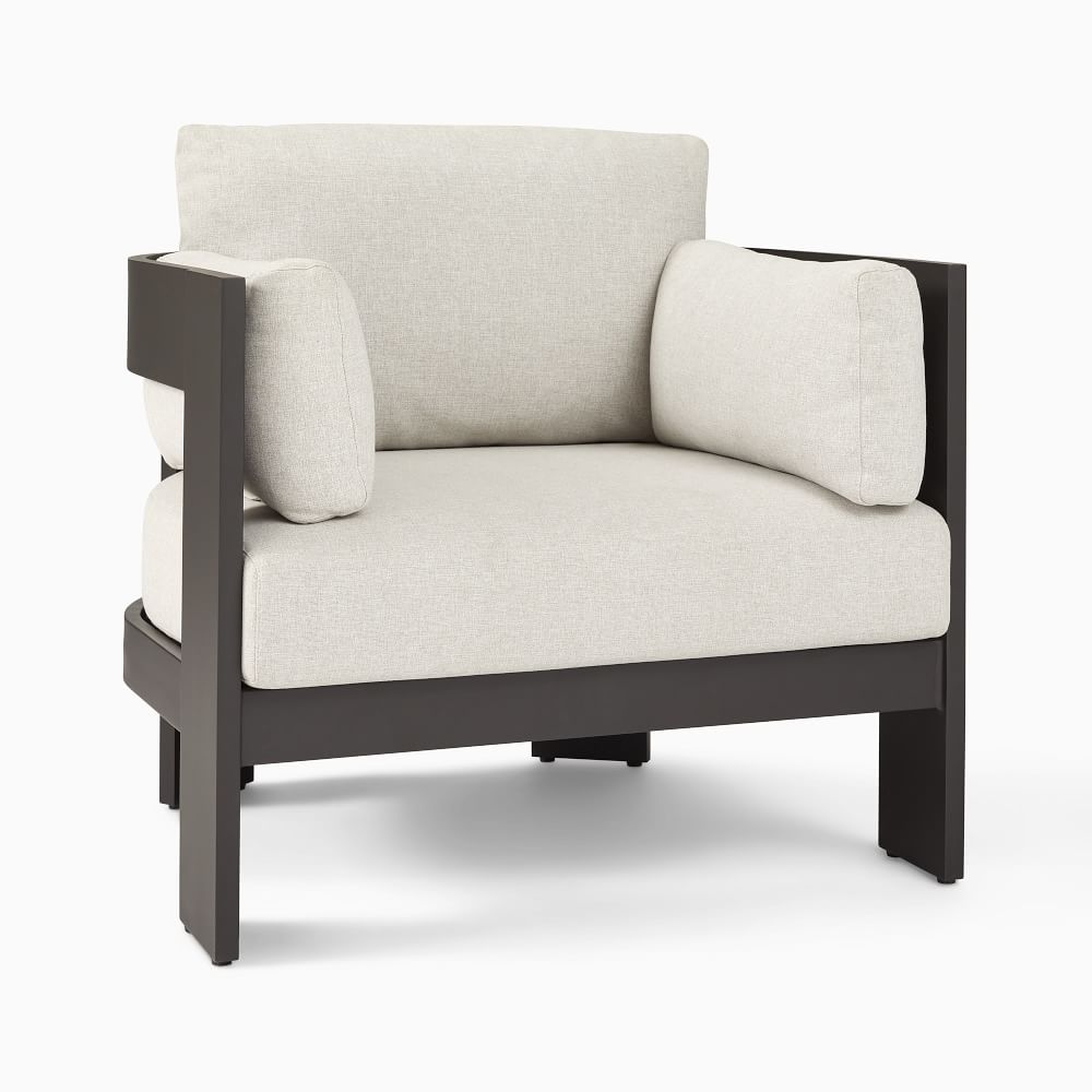 Caldera Aluminum Outdoor Lounge Chair, Dark Bronze - West Elm