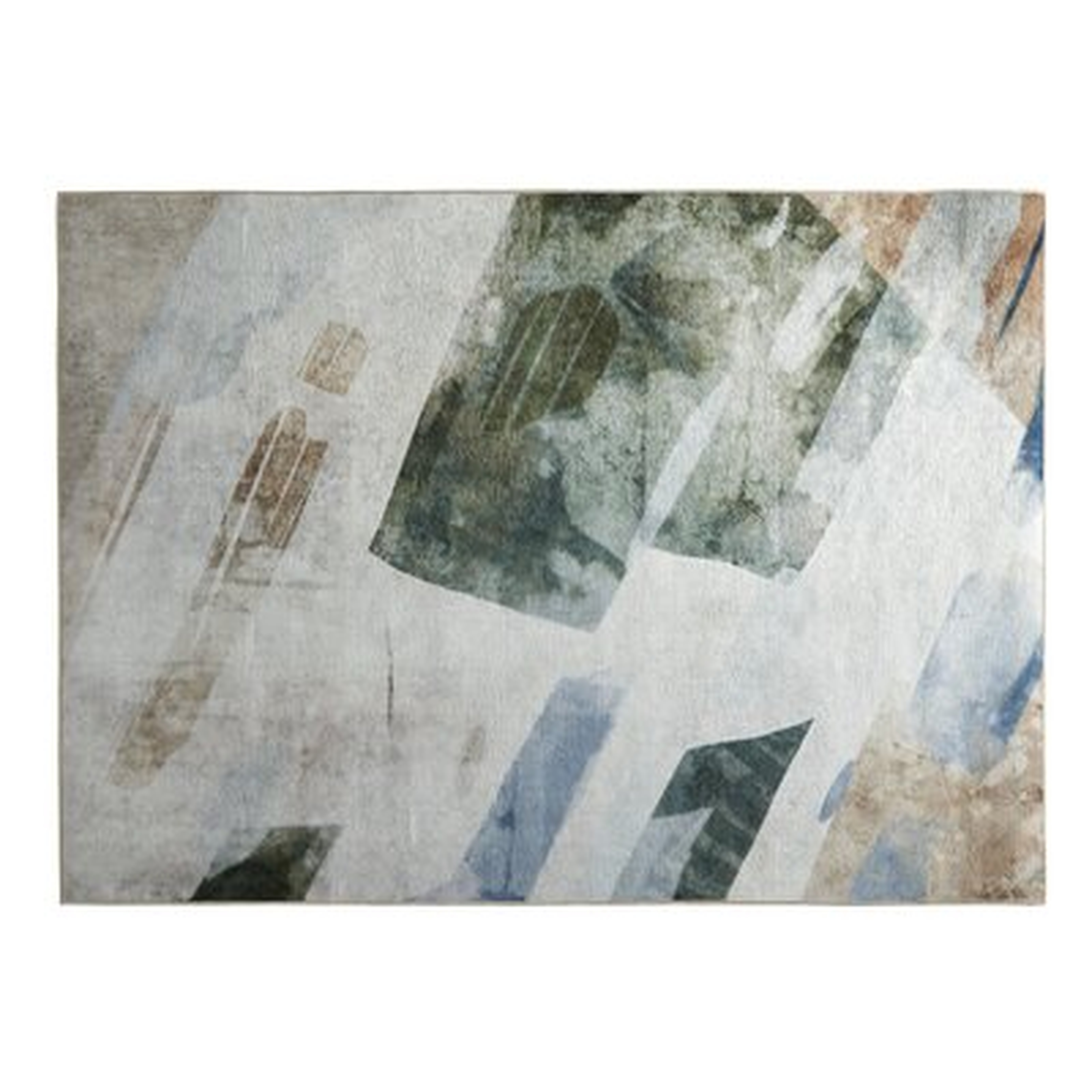 Laxford Abstract Cream/Blue/Beige Area Rug - Wayfair