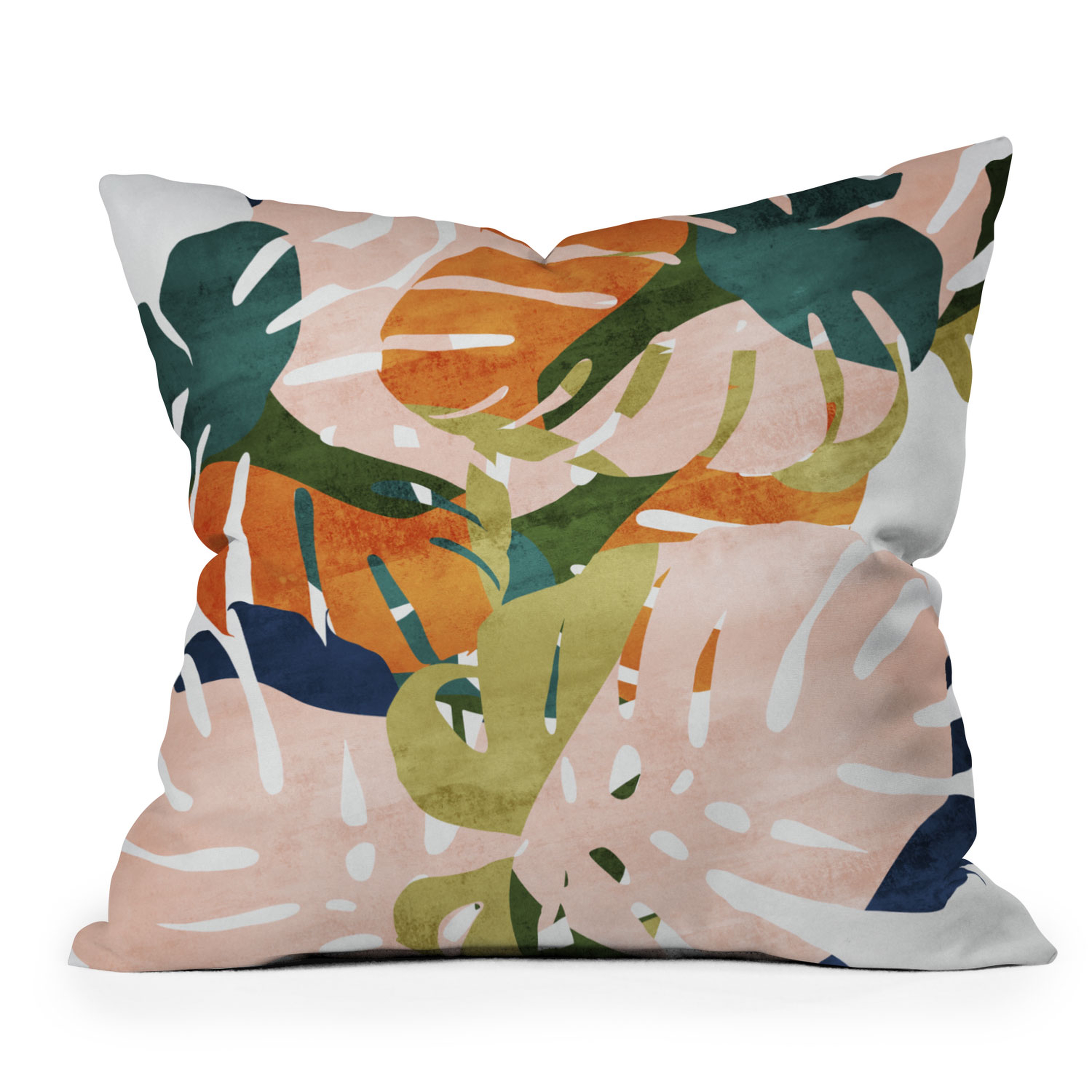 Monstera by Grace - Outdoor Throw Pillow 20" x 20" - Wander Print Co.