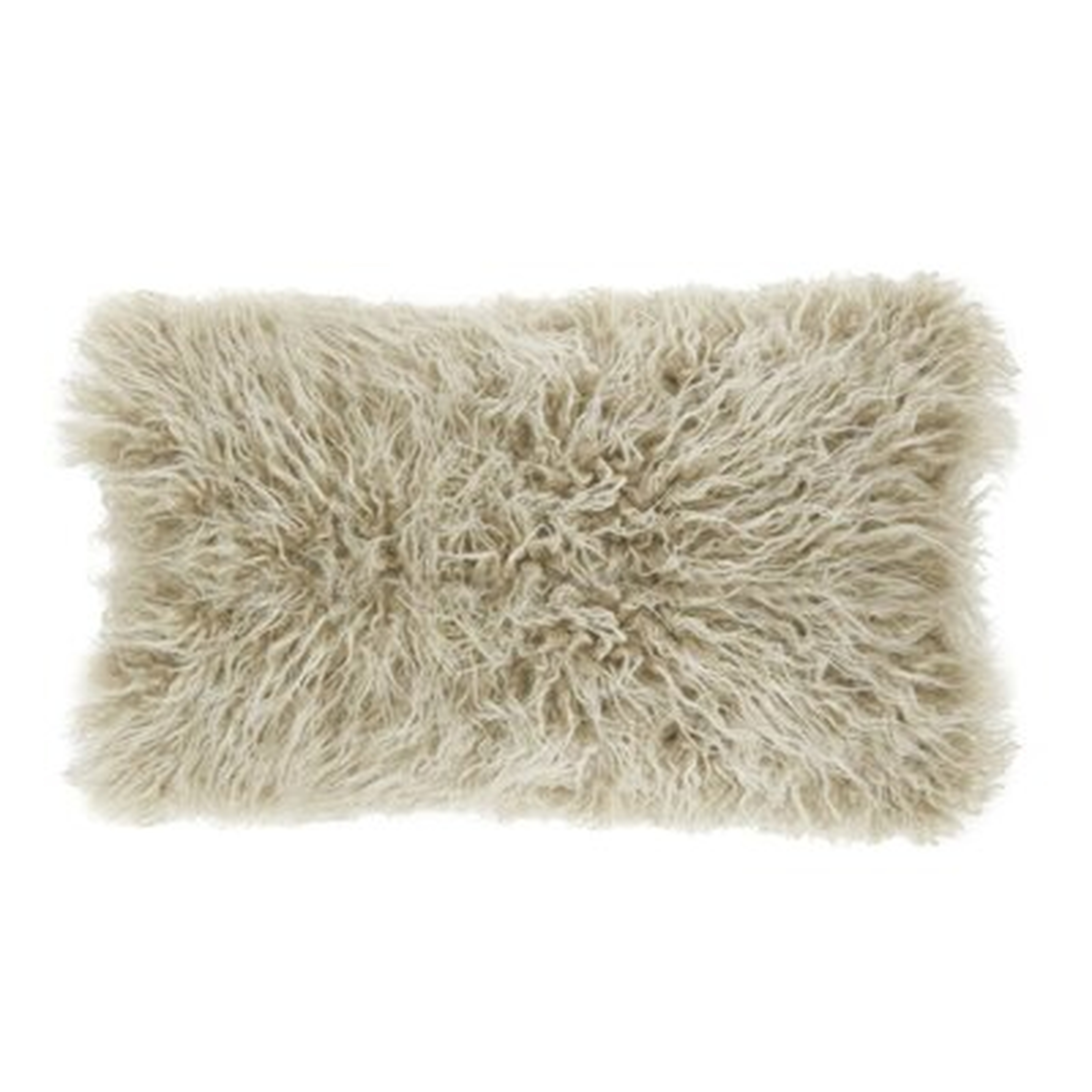 Whipton Mongolian Faux fur Lumbar Pillow - Wayfair