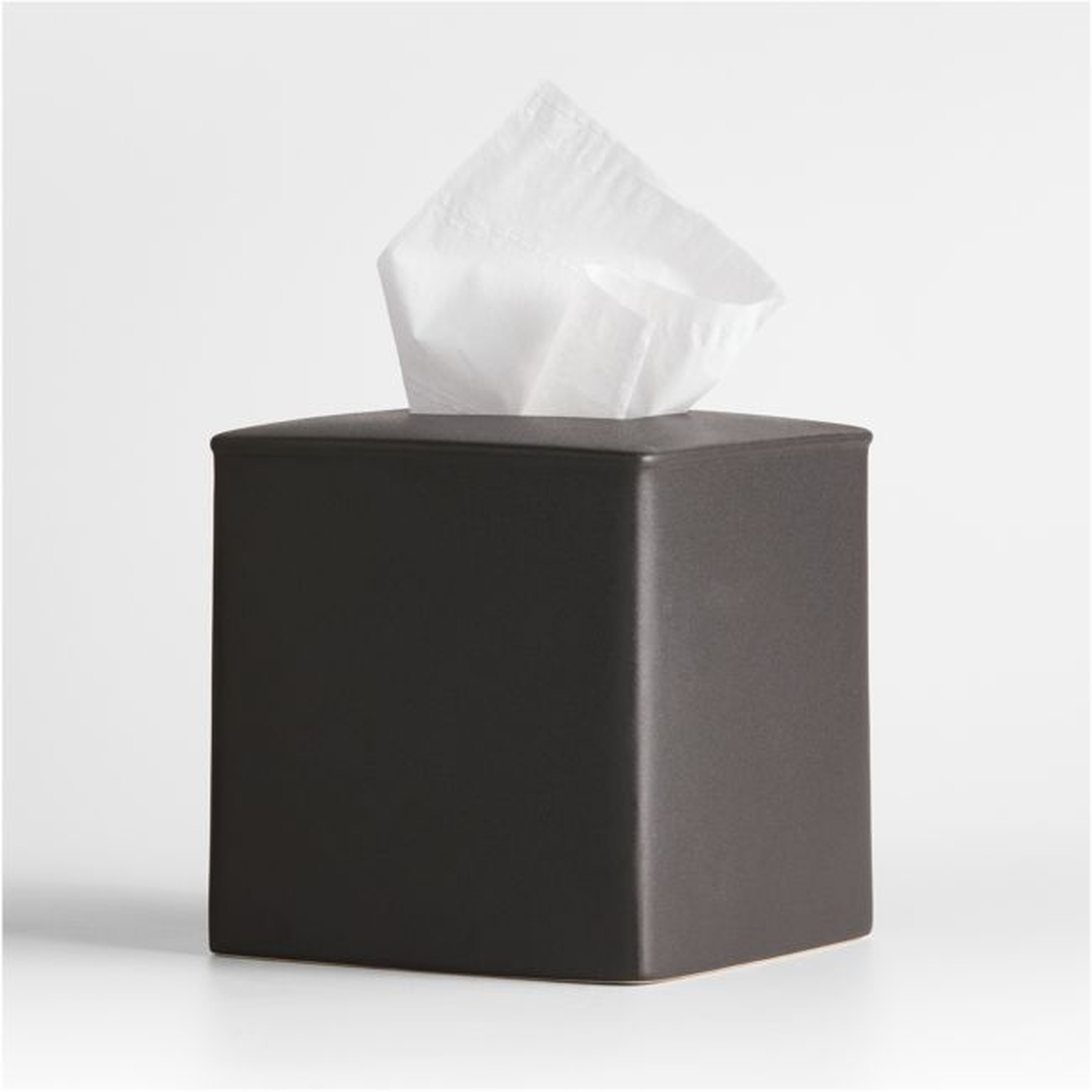 Juxon Black Tissue Box Cover - Crate and Barrel