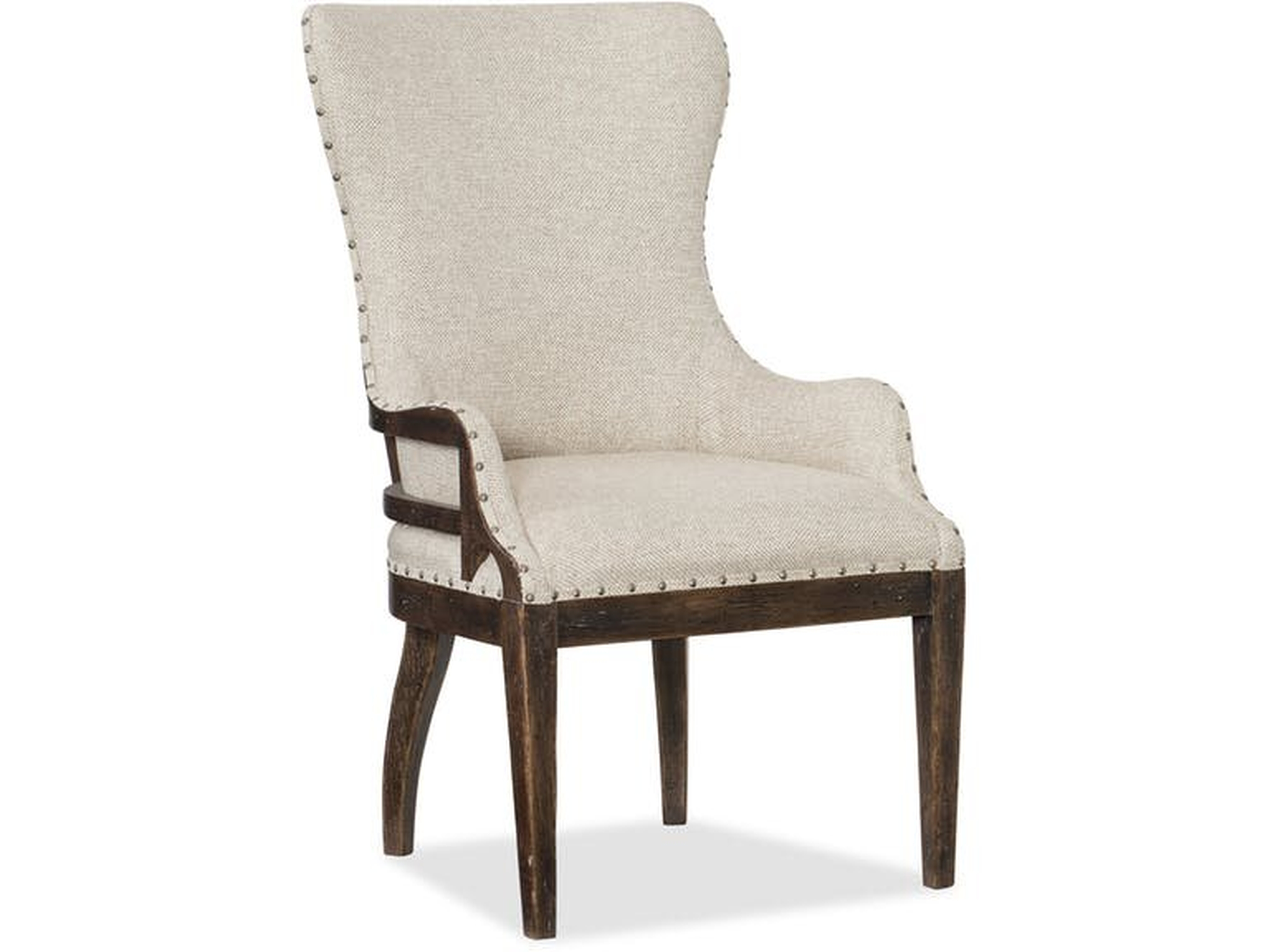 Upholstered Wingback Arm Chair in Cream - Perigold