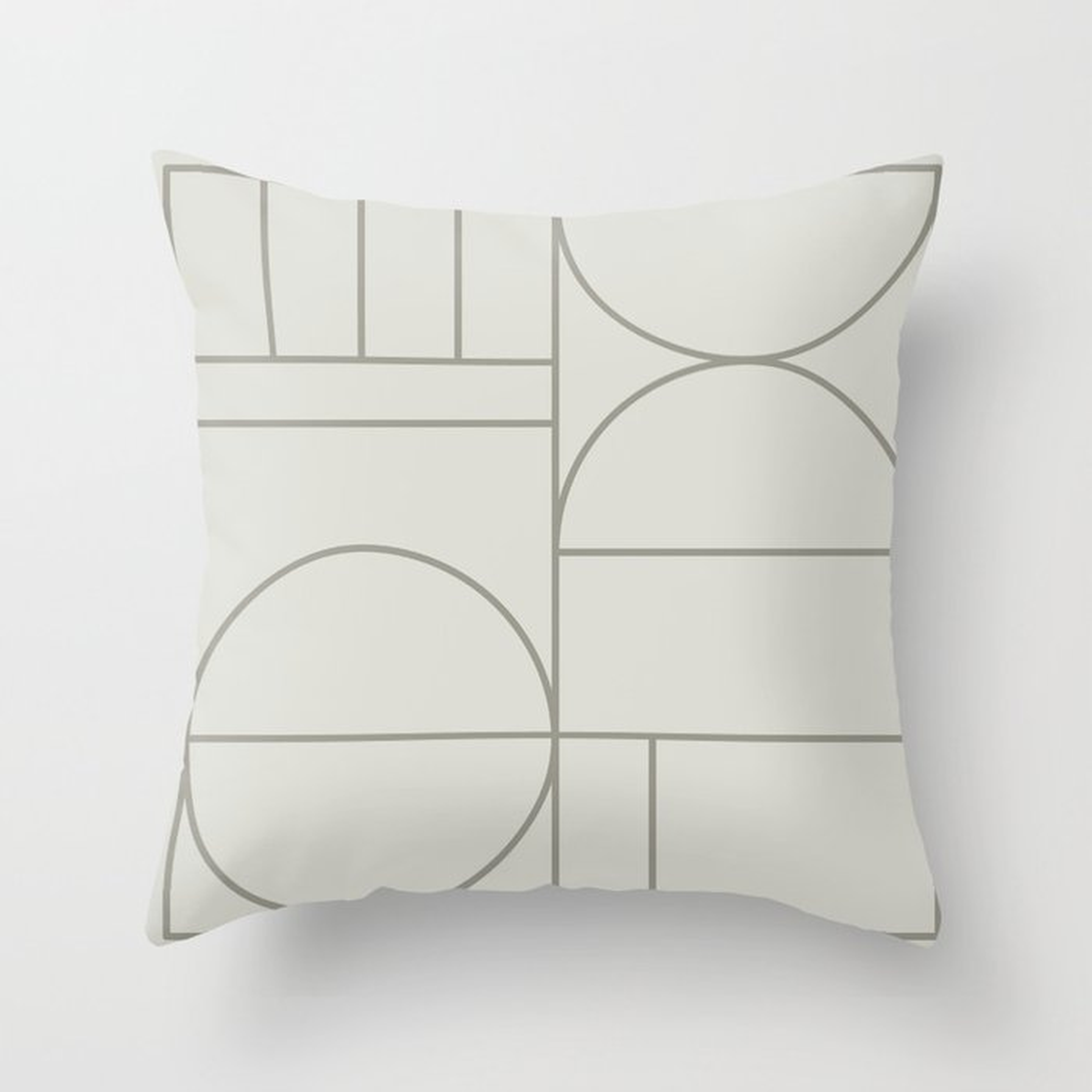 Deco Geometric 07a Throw Pillow by The Old Art Studio - Cover (20" x 20") With Pillow Insert - Outdoor Pillow - Society6