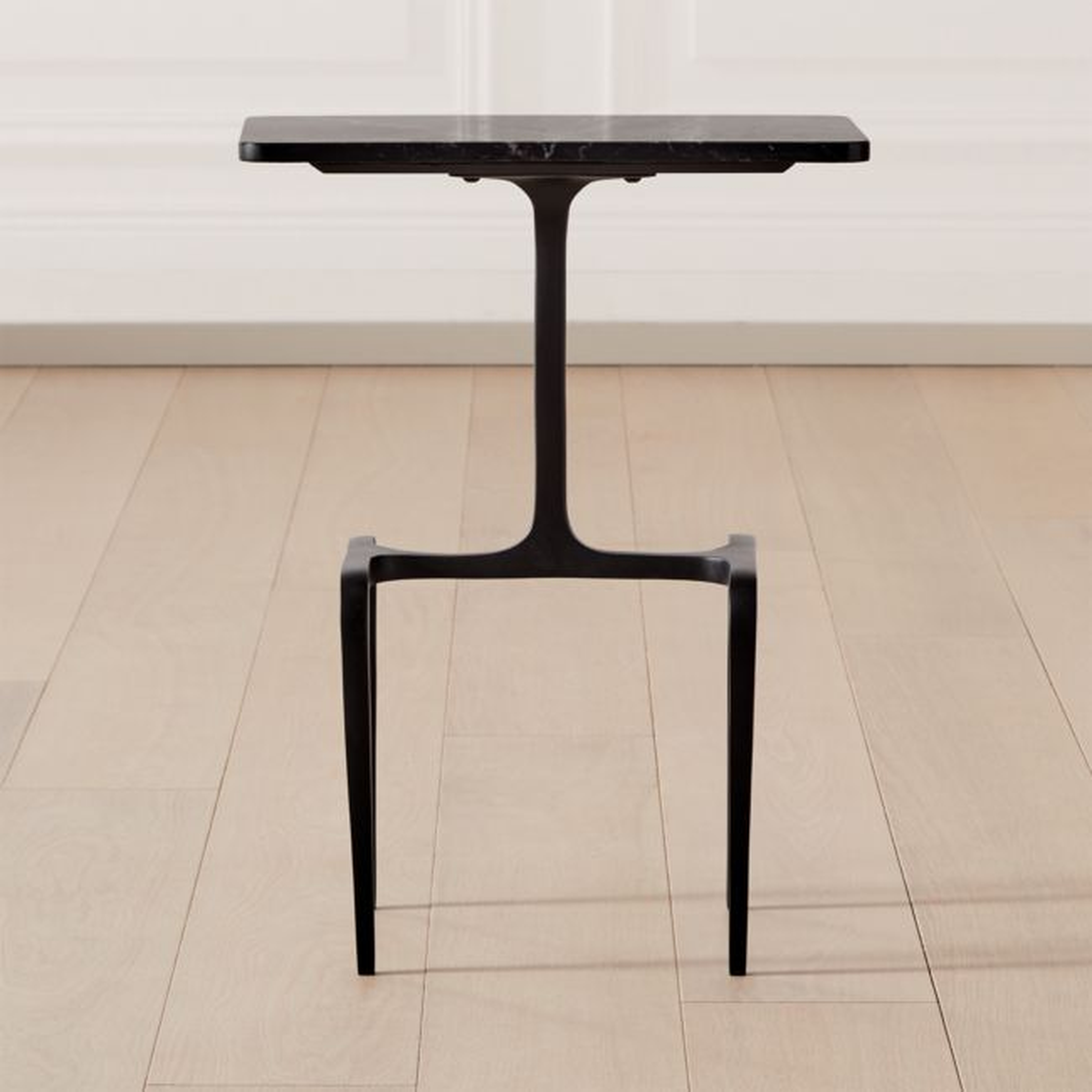 Oxford Black Marble Side Table - CB2