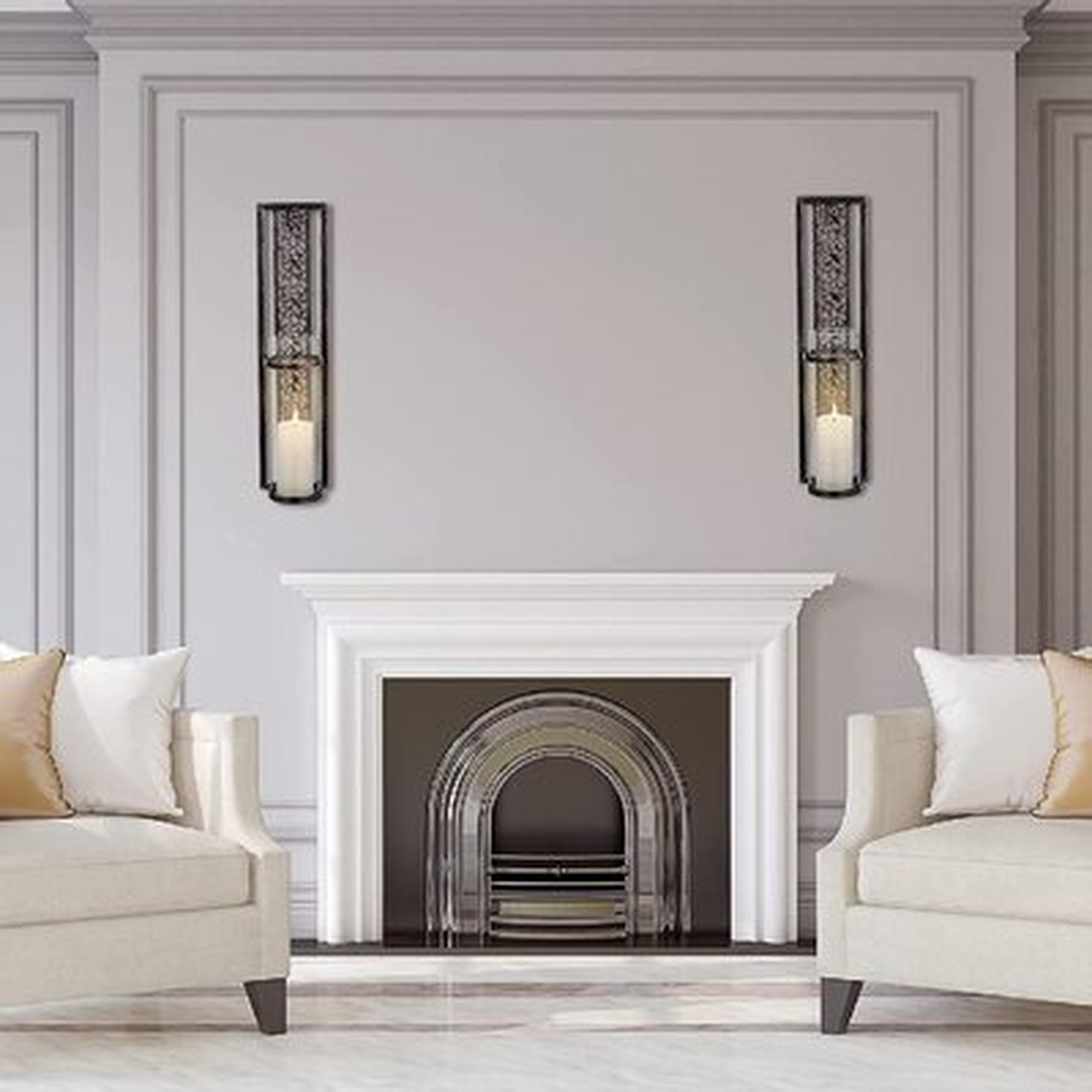 Wall Sconce Candle Holder – Metal Wall Décor For Living Room, Bathroom, Dining Room Decoration, Set Of 2 Candle Sconce - Wayfair
