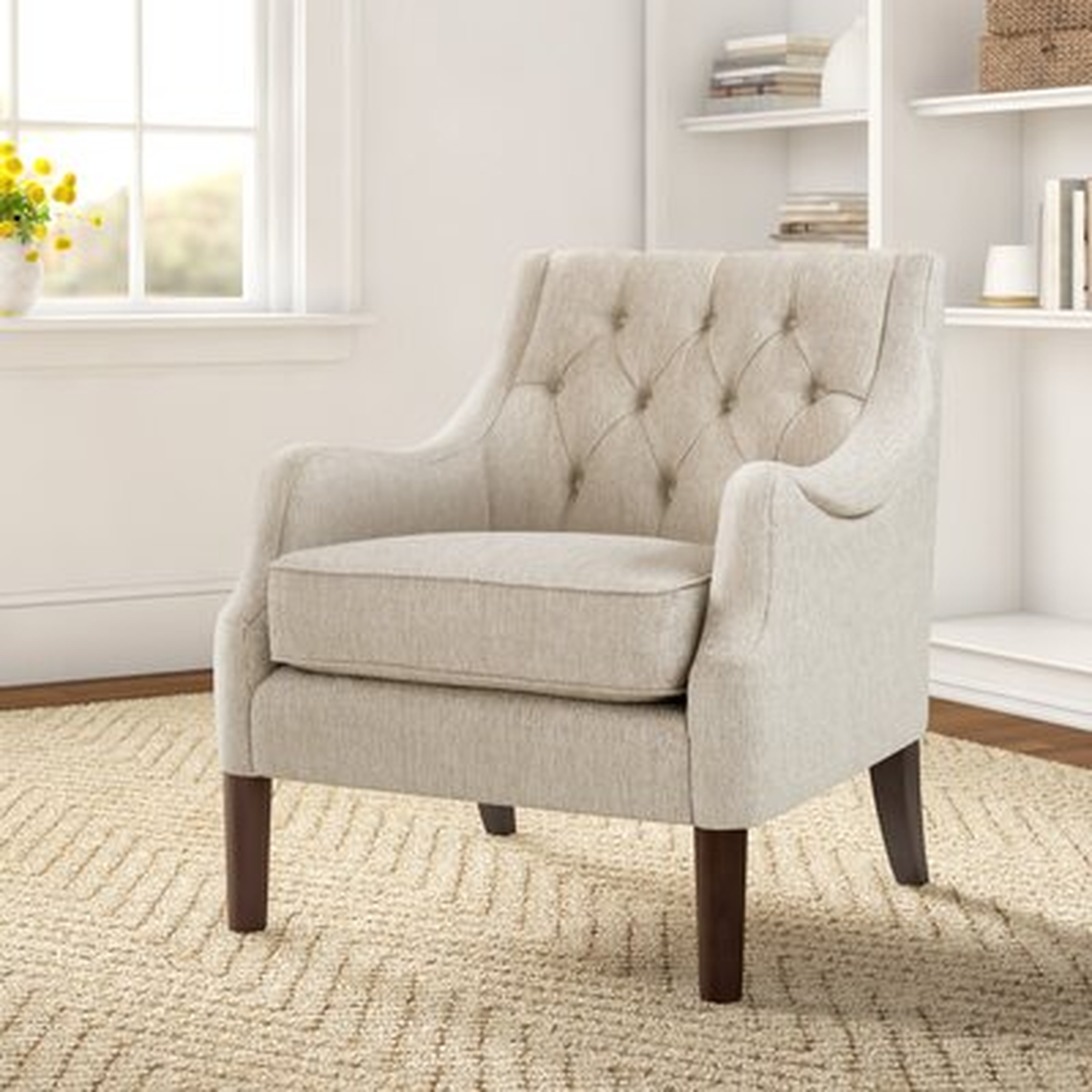 Anatonia 29.25" Wide Tufted Polyester Wingback Chair - Birch Lane
