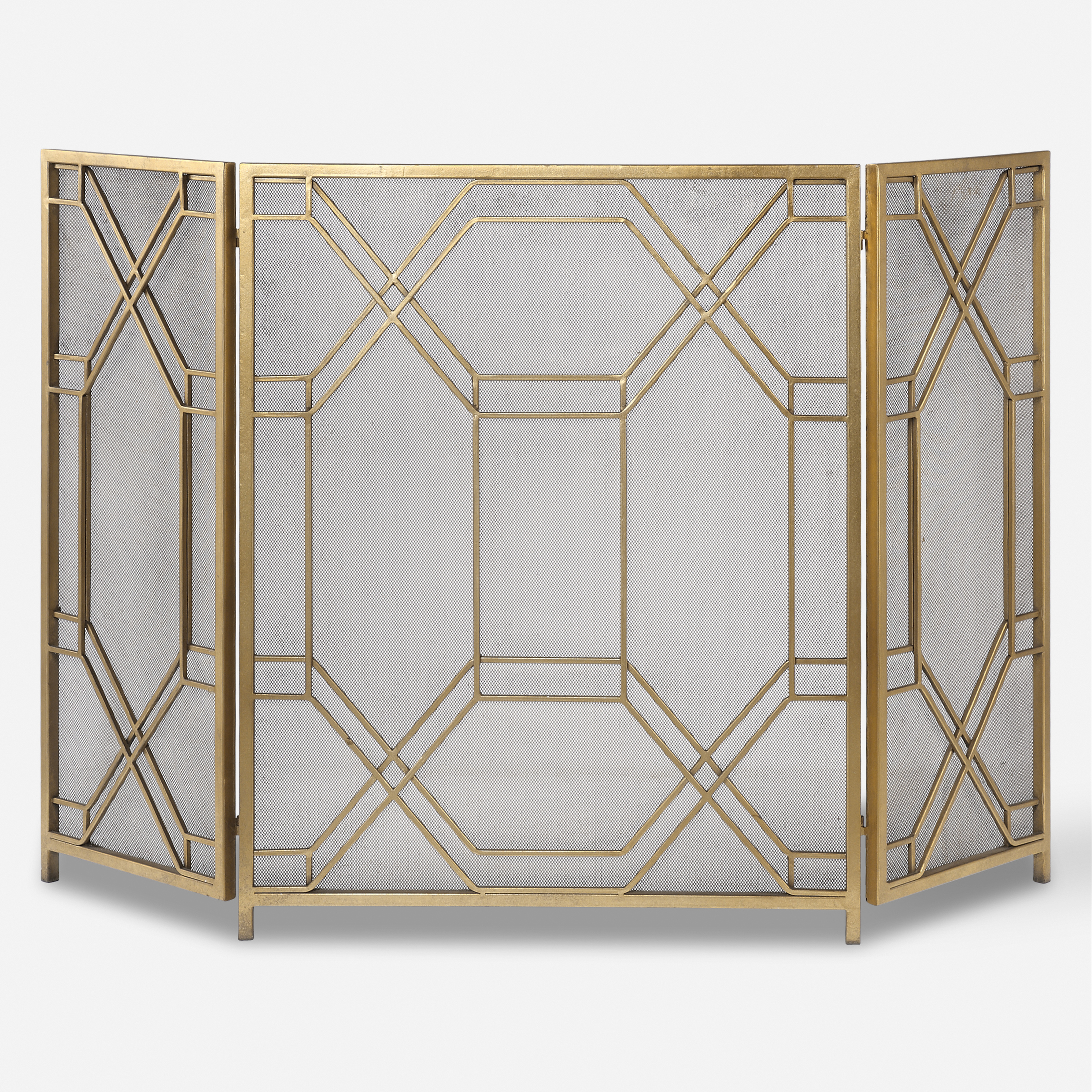 Rosen Gold Fireplace Screen - Uttermost