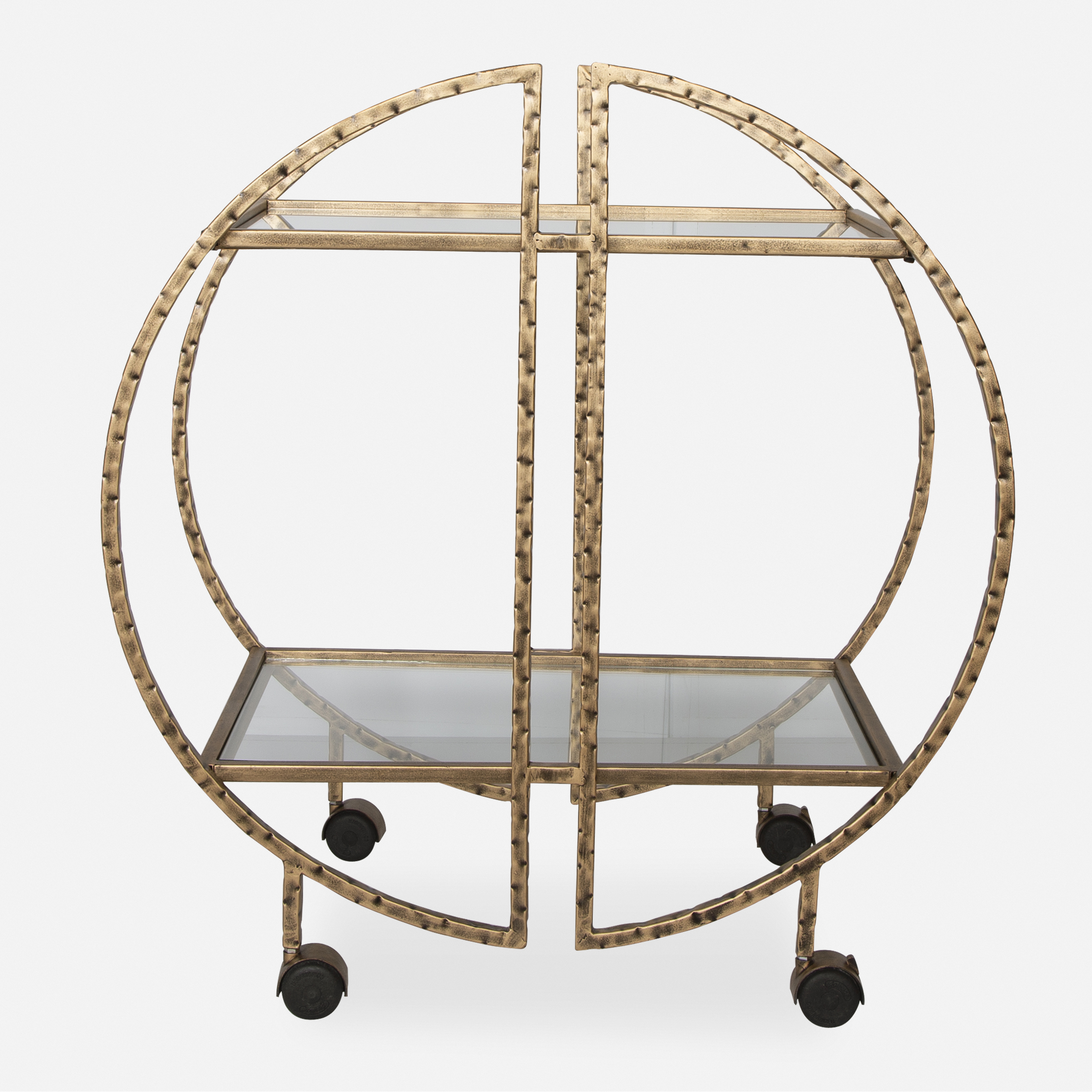 Zelina Gold Bar Cart - Uttermost