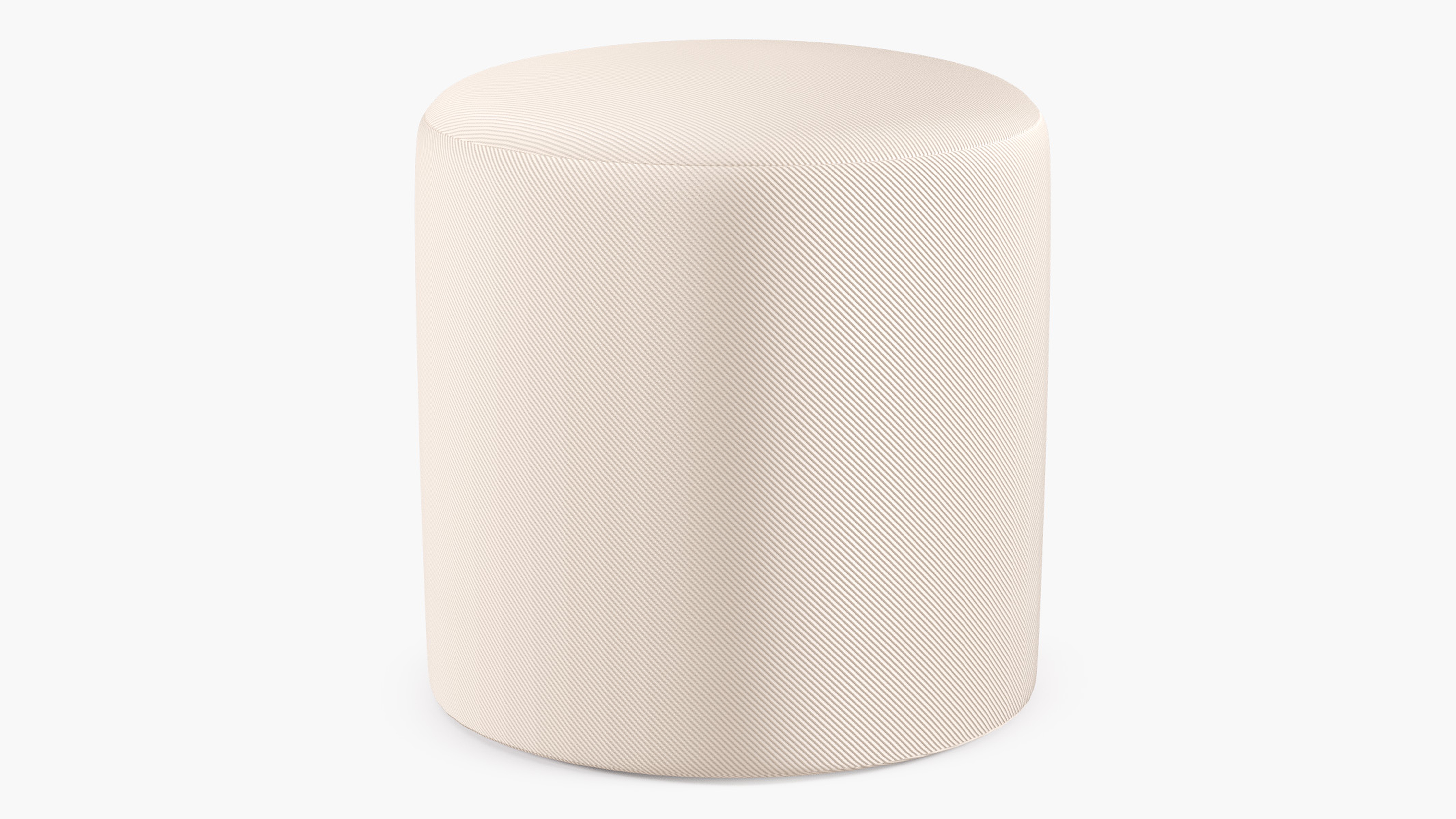 Drum Ottoman, Natural Twill - The Inside