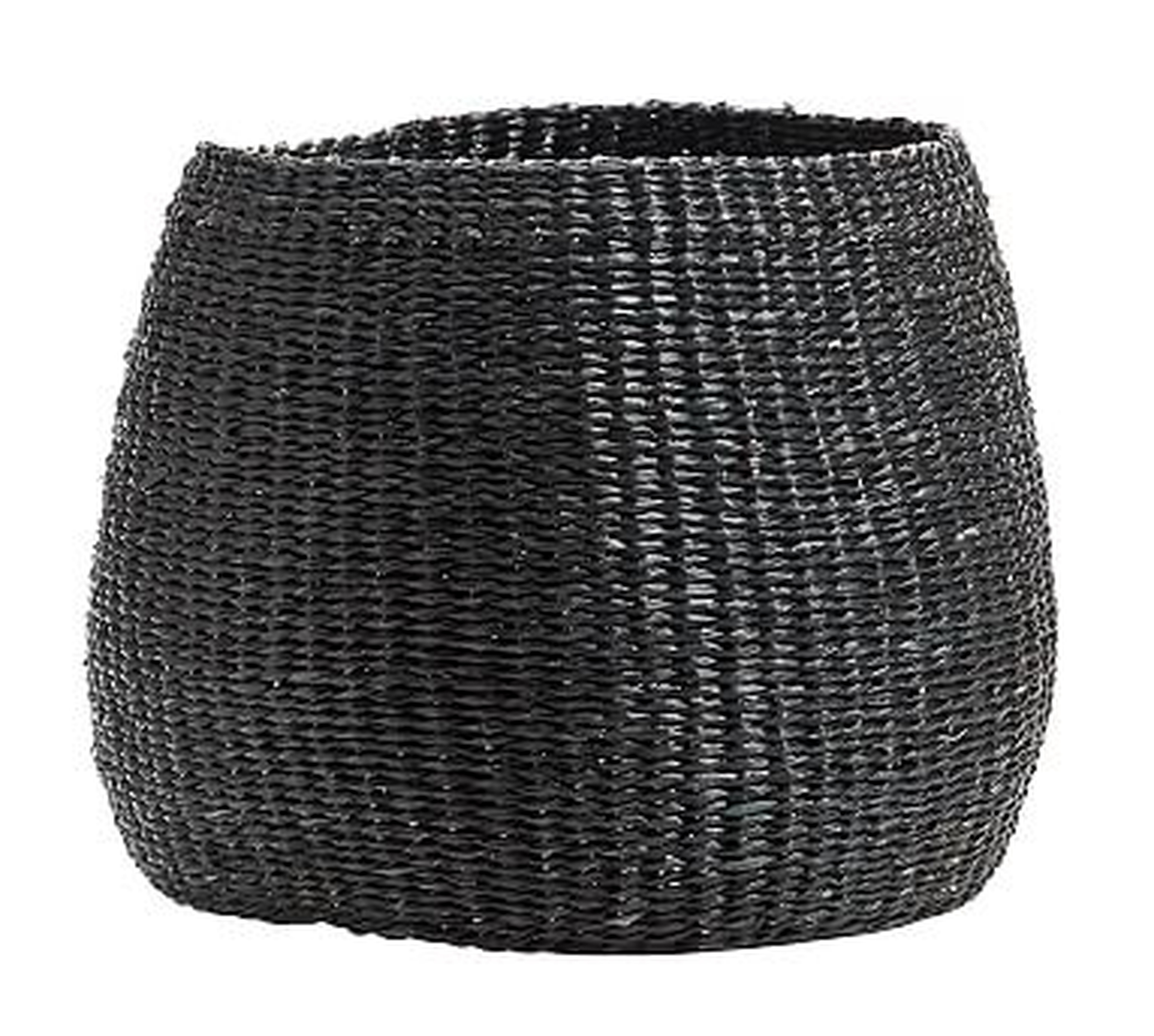 Lima Woven Basket, Black, Medium - Pottery Barn