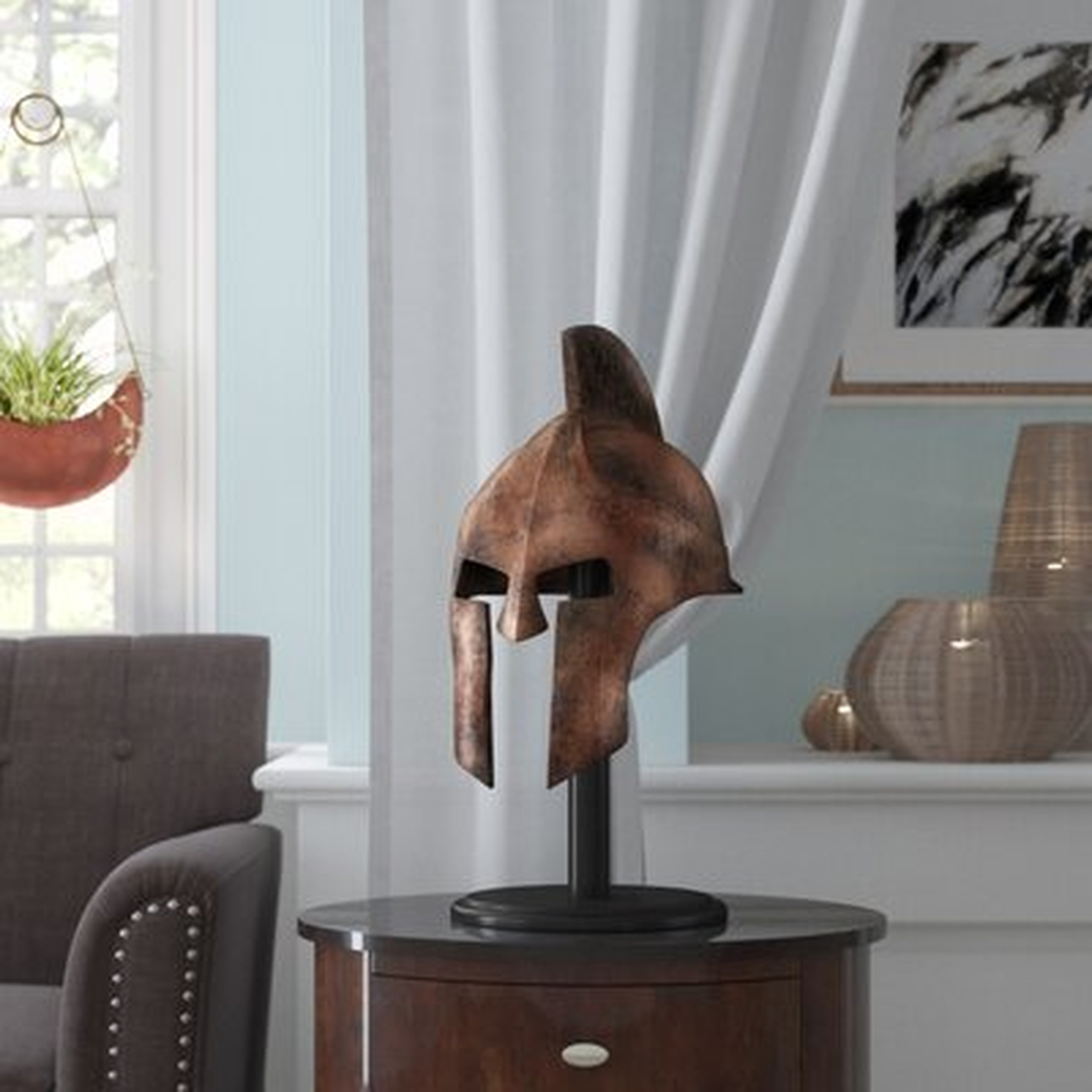 Greek Spartan Helmet Sculpture - Wayfair