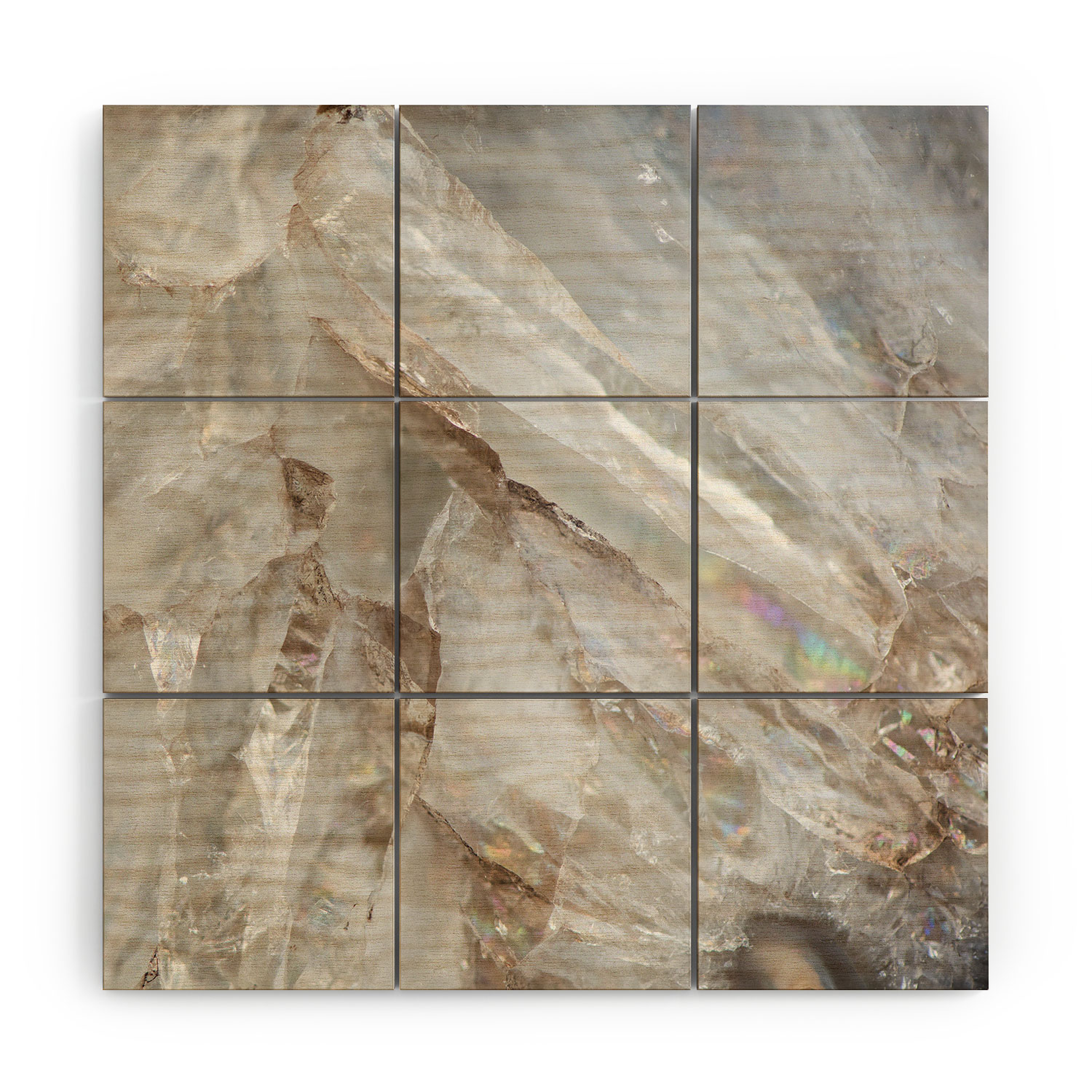 Crystalize by Bree Madden - Wood Wall Mural3' X 3' (Nine 12" Wood Squares) - Wander Print Co.
