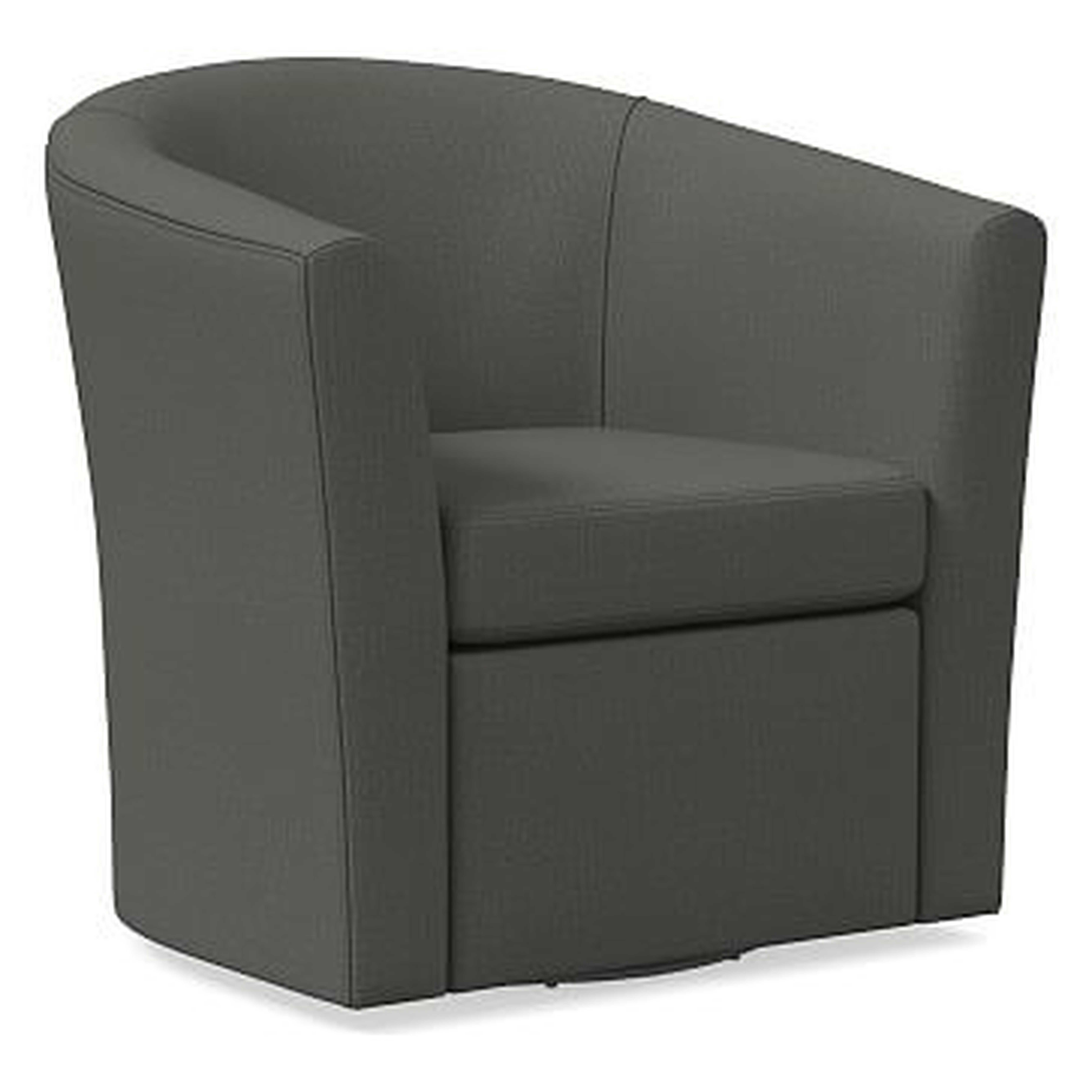 Monterey Swivel Chair, Cast, Charcoal - West Elm