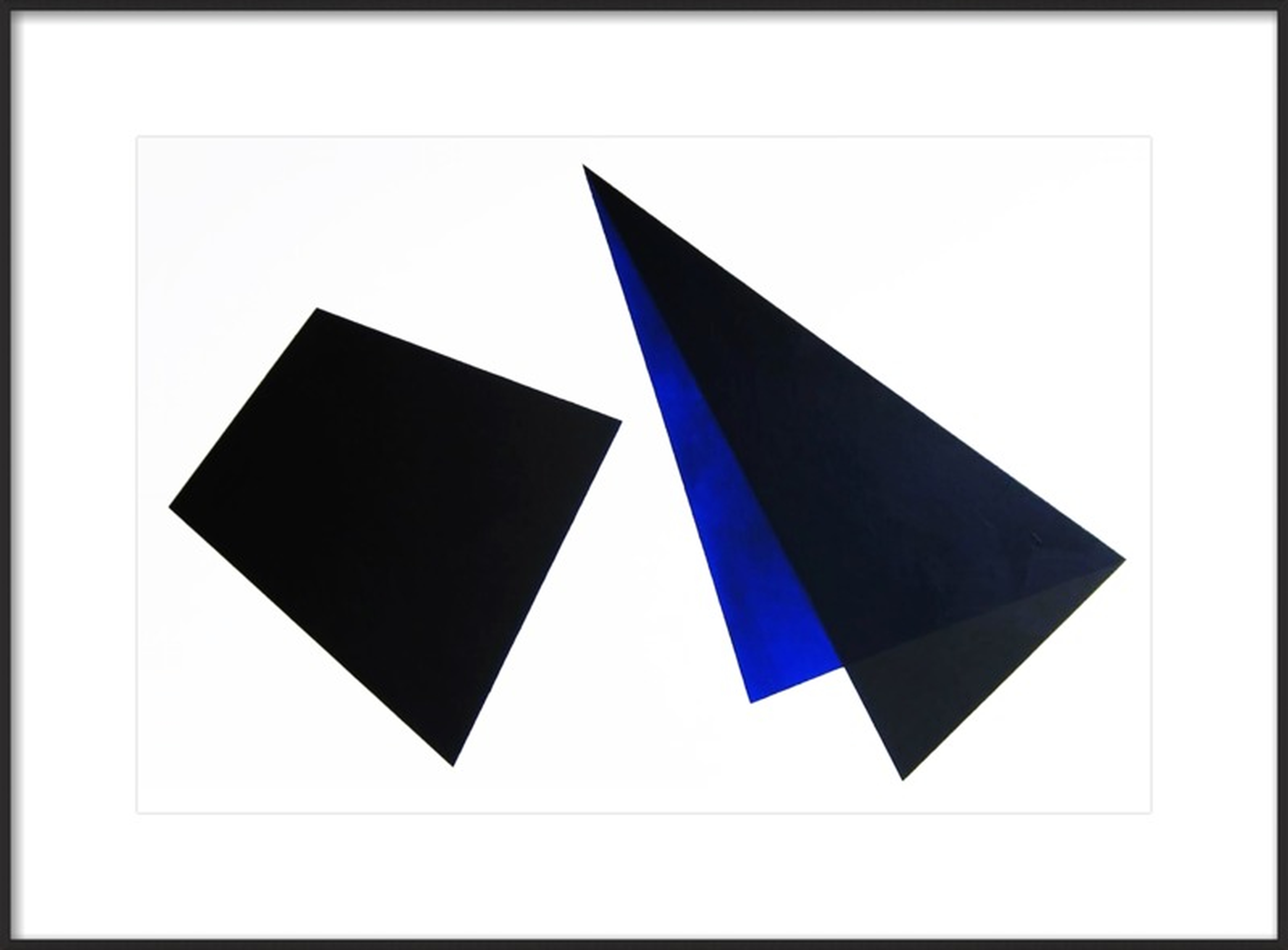 Black and Blue Shapes by Anna Ullman for Artfully Walls - Artfully Walls
