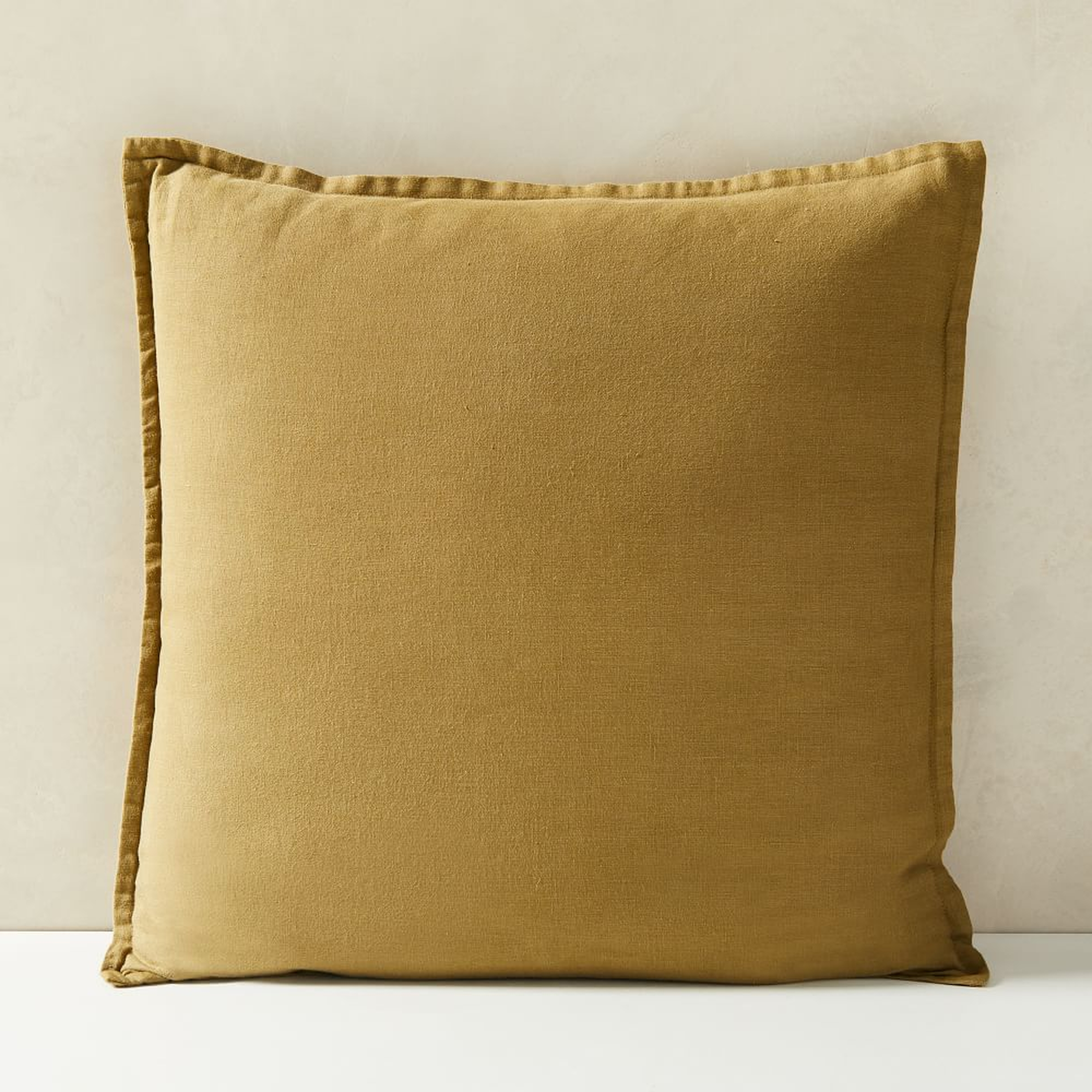 European Flax Linen Pillow Cover, 18"x18", Cedar - West Elm