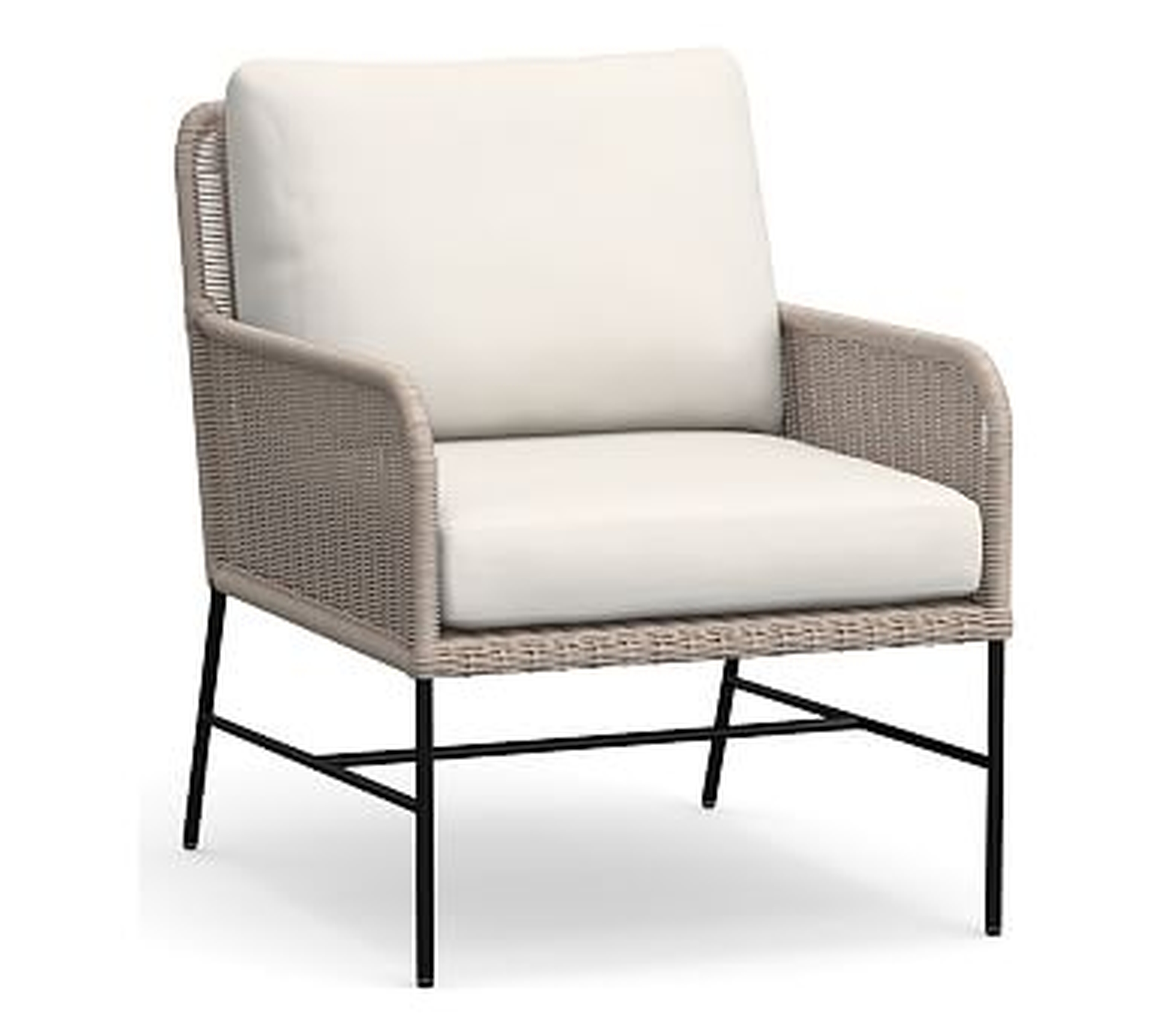 Tulum Lounge Chair Cushion Slipcover, Sunbrella(R) Rain; Natural - Pottery Barn