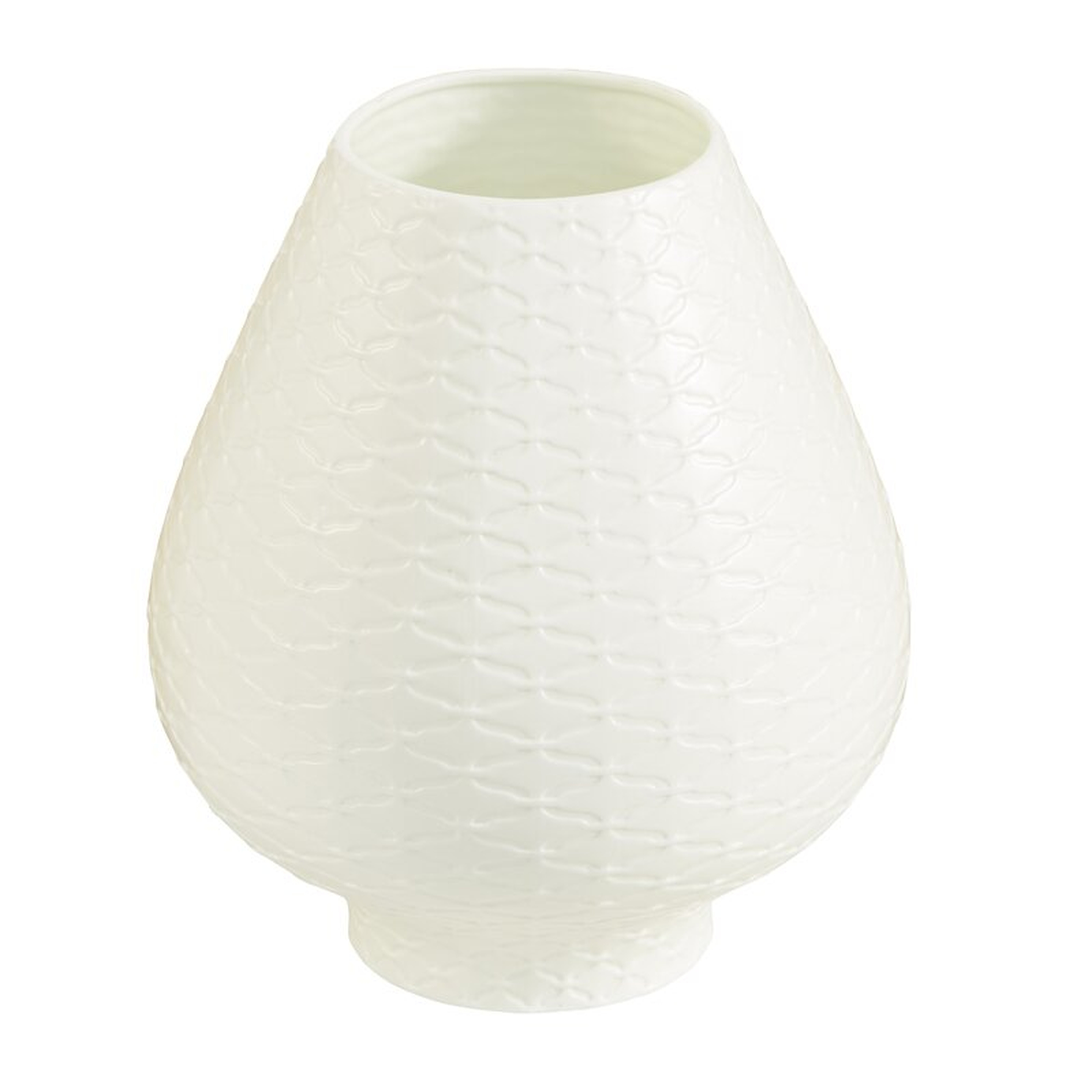 Selamat Designs Mod White 8" Porcelain Table Vase - Perigold