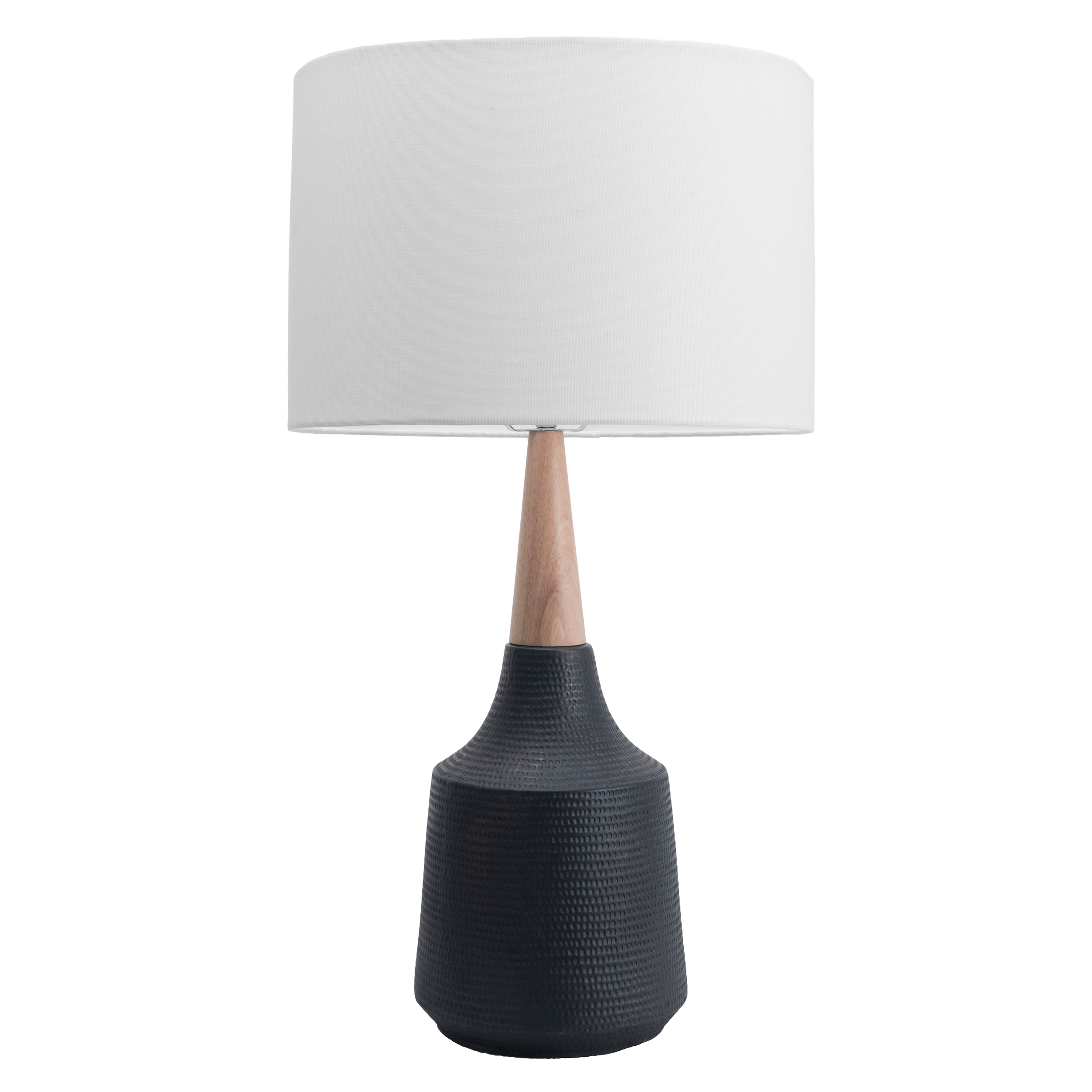 Torrance Ceramic Table Lamp, Black, 28" - Loom 23