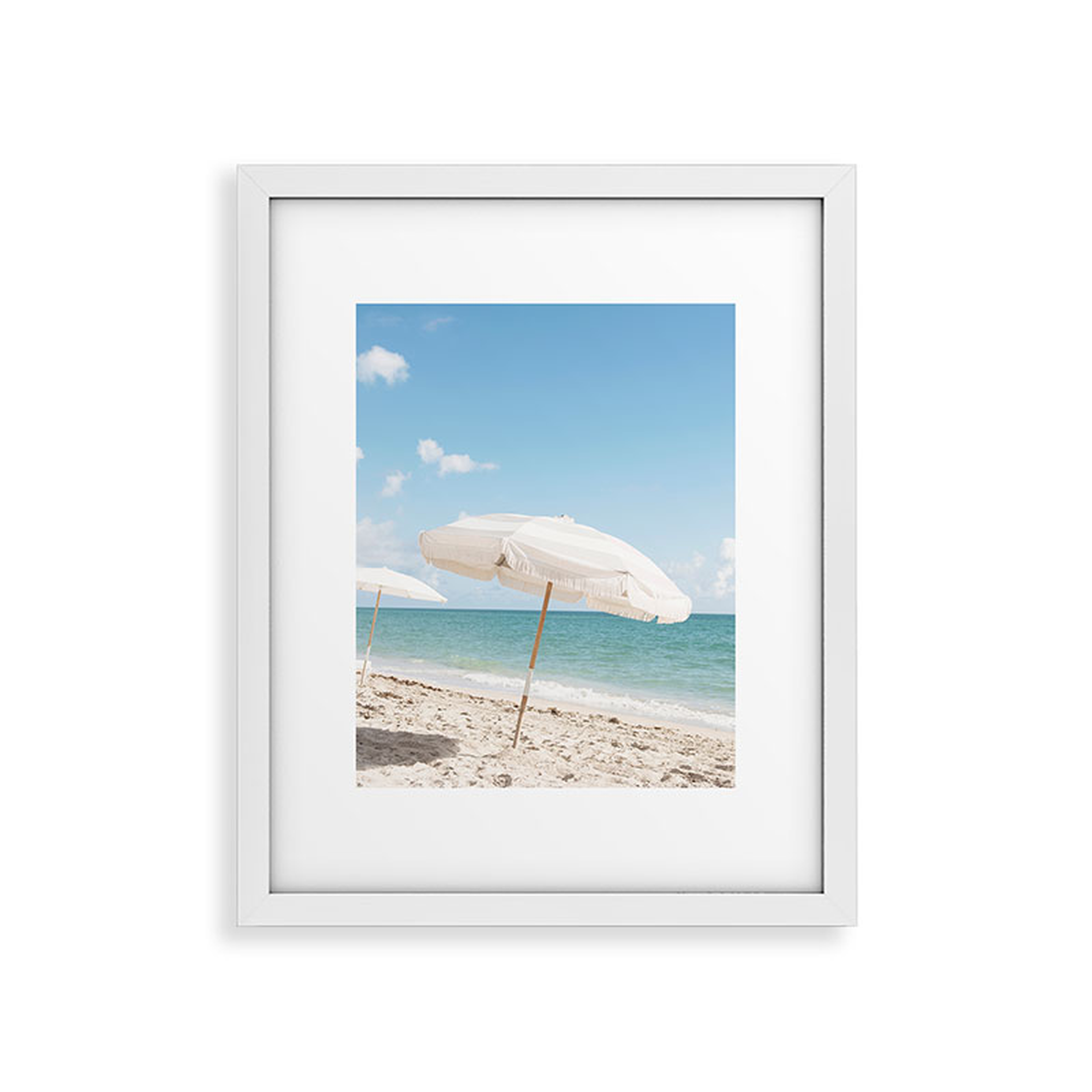 Miami Umbrella by Bree Madden - Framed Art Print Modern White 24" x 36" - Wander Print Co.