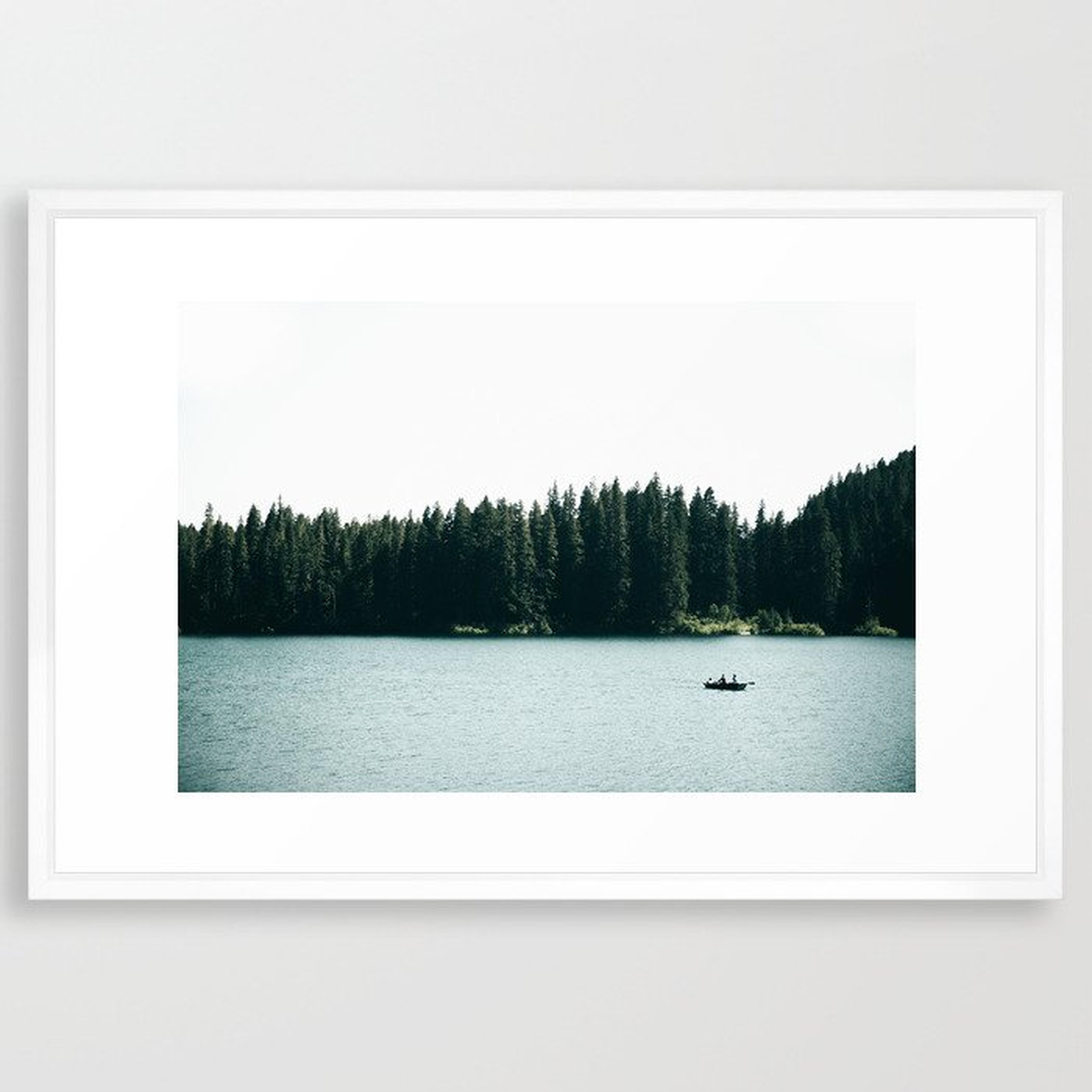 Lake Days Framed Art Print by Hannah Kemp - Vector White - LARGE (Gallery)-26x38 - Society6