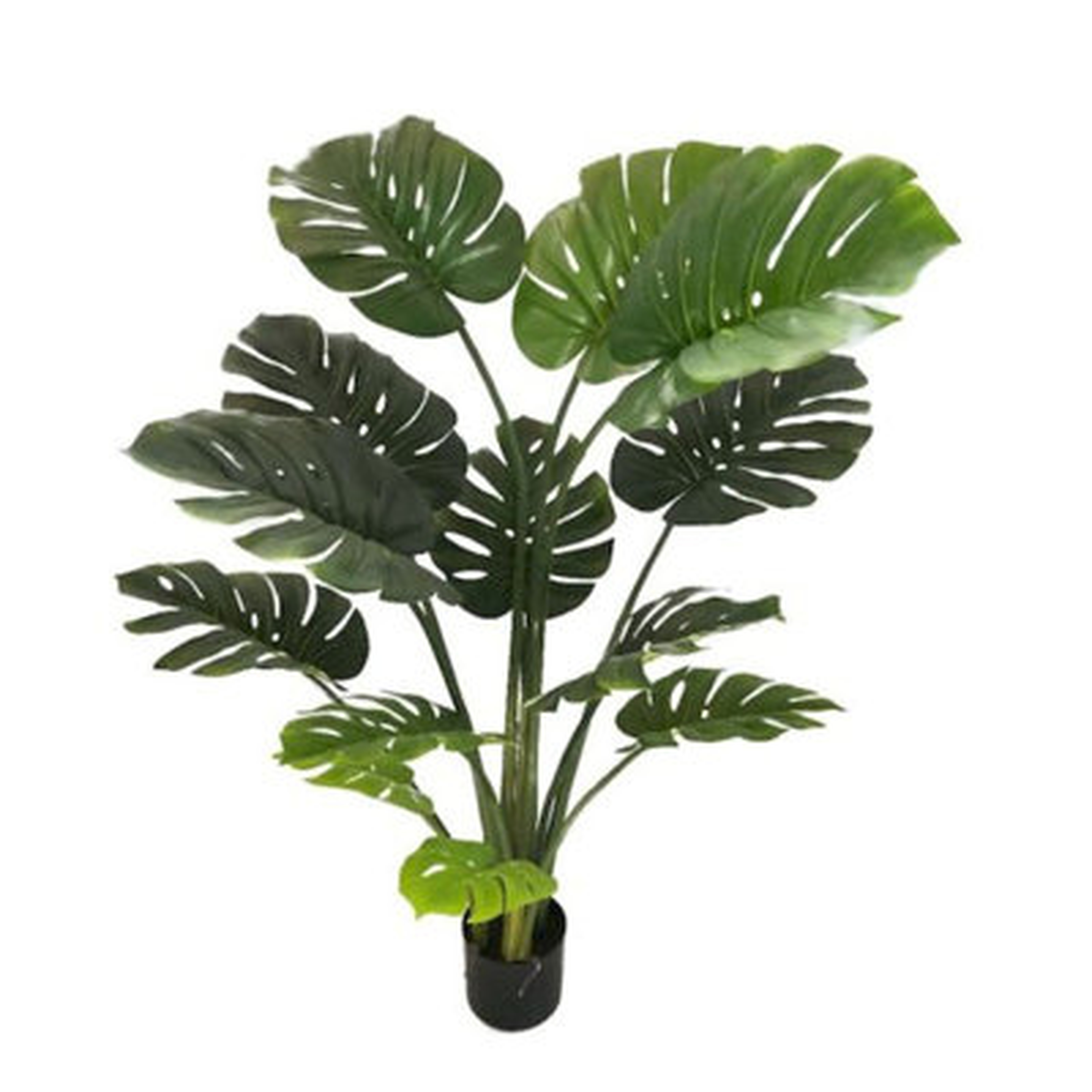 Green Potted Monsteria Plant Faux Plants And Trees - Wayfair
