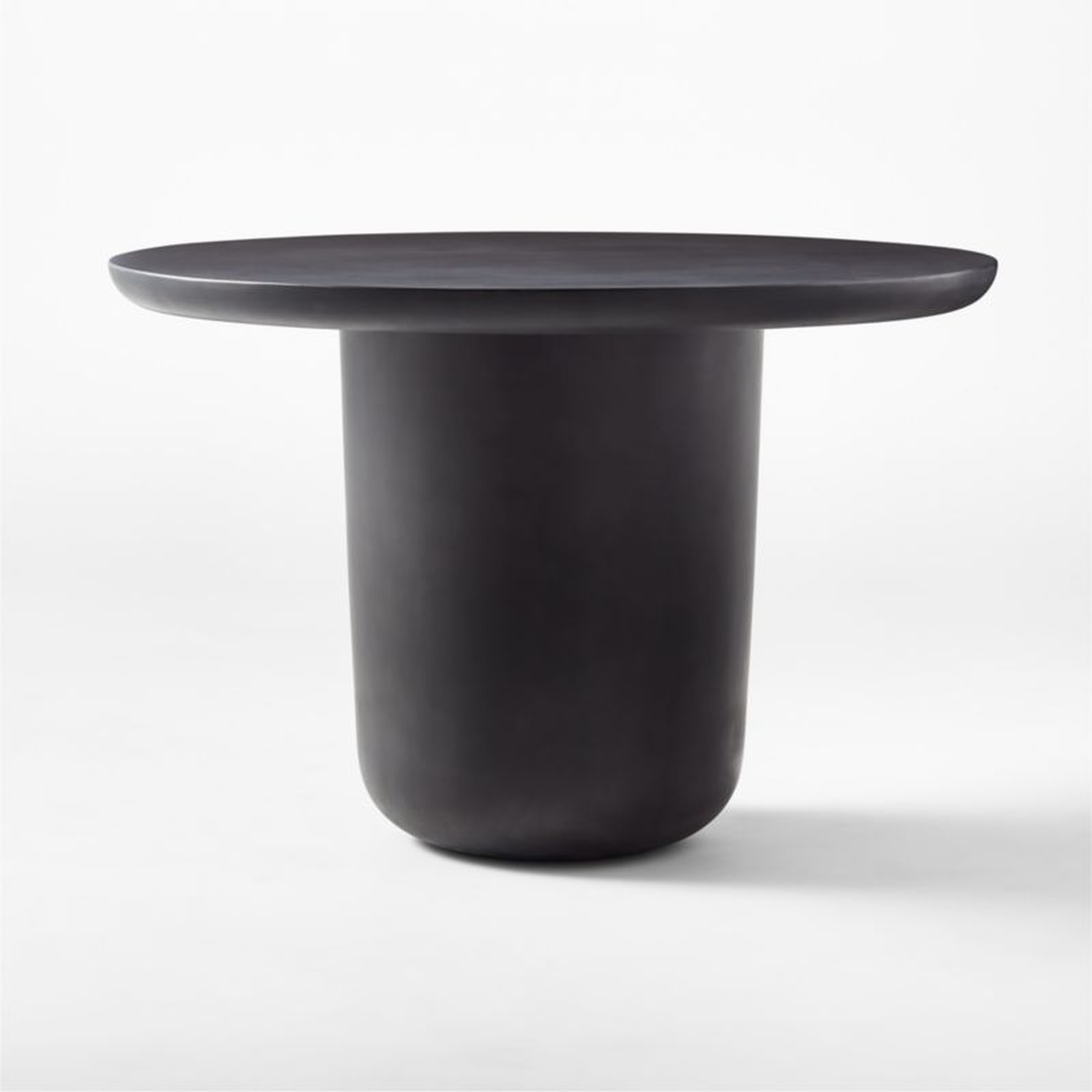 Lola Round Black Concrete Dining Table 45" - CB2