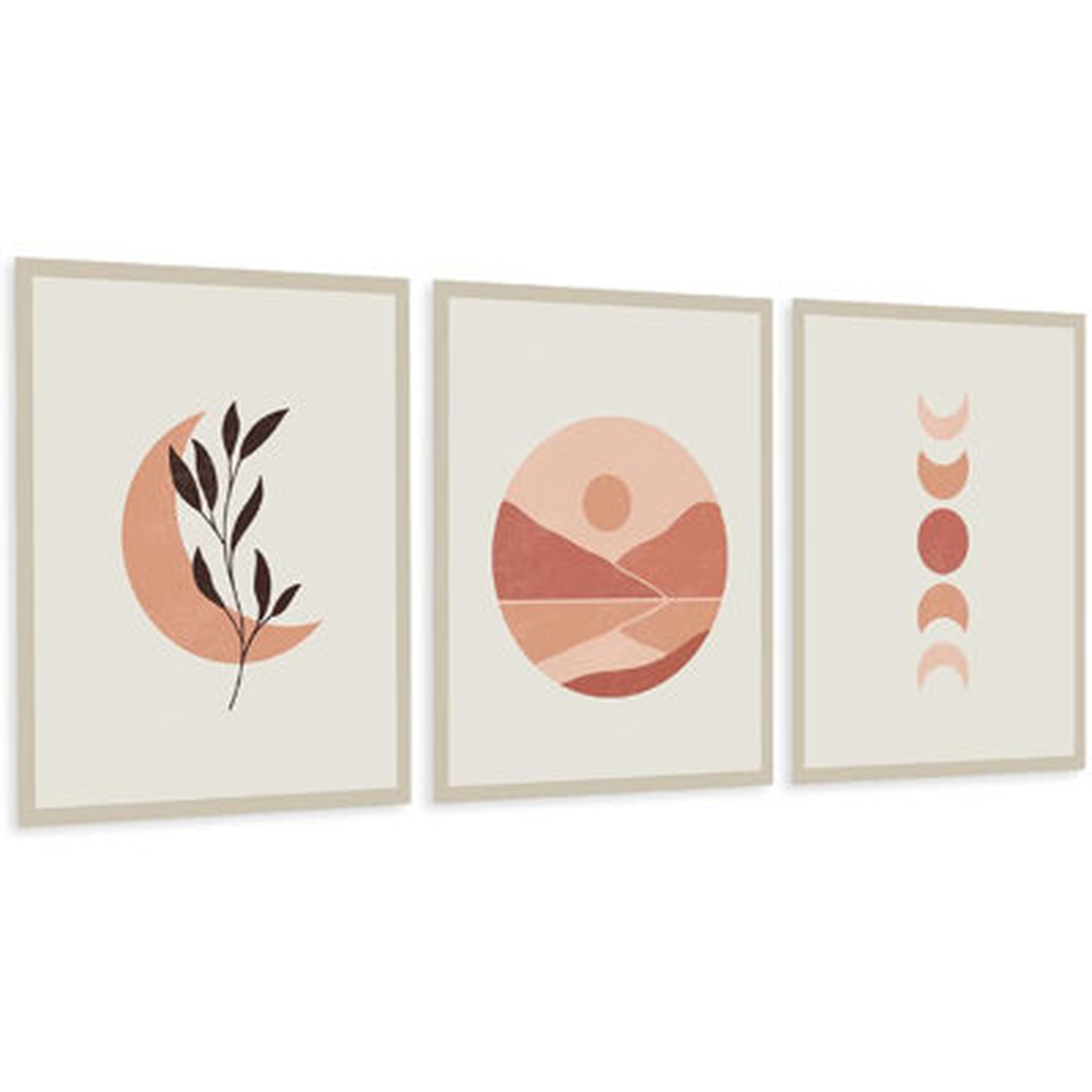 Modern Sun Prints Poster Wall Art Bohemian Prints - Wayfair