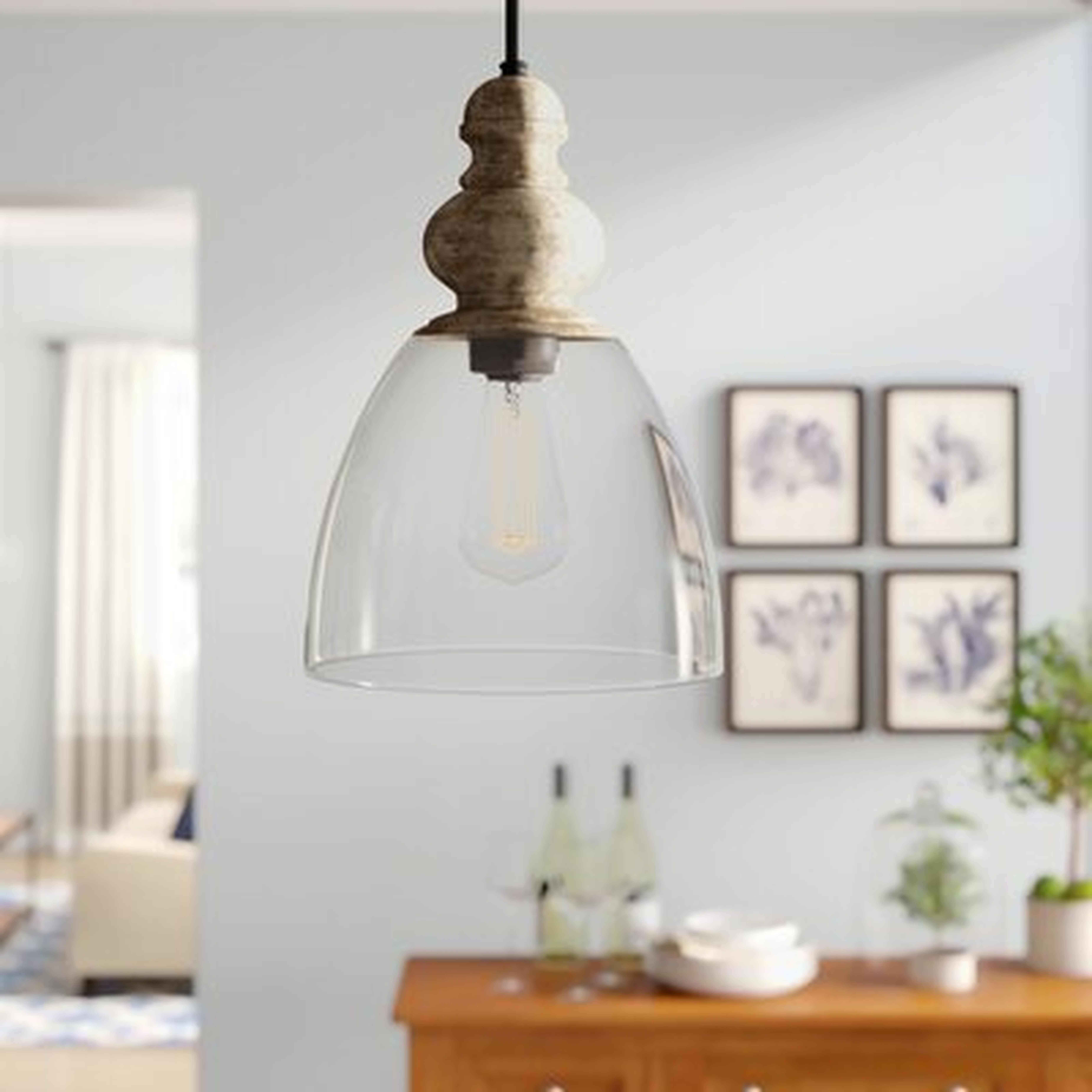 Delmare 1-Light Single Bell Pendant - Birch Lane