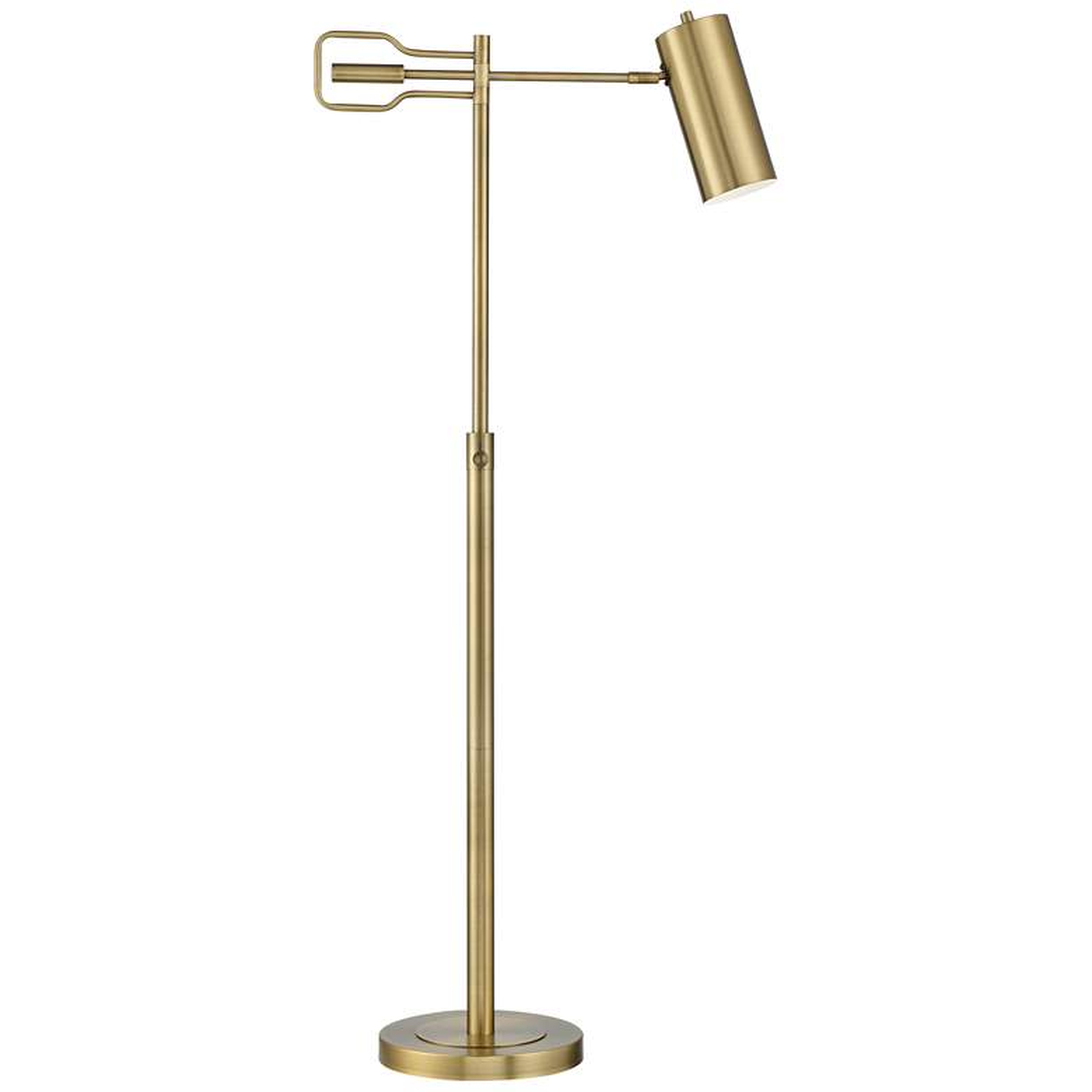 Kaylie Adjustable Task Reading Floor Lamp, Brass - Lamps Plus