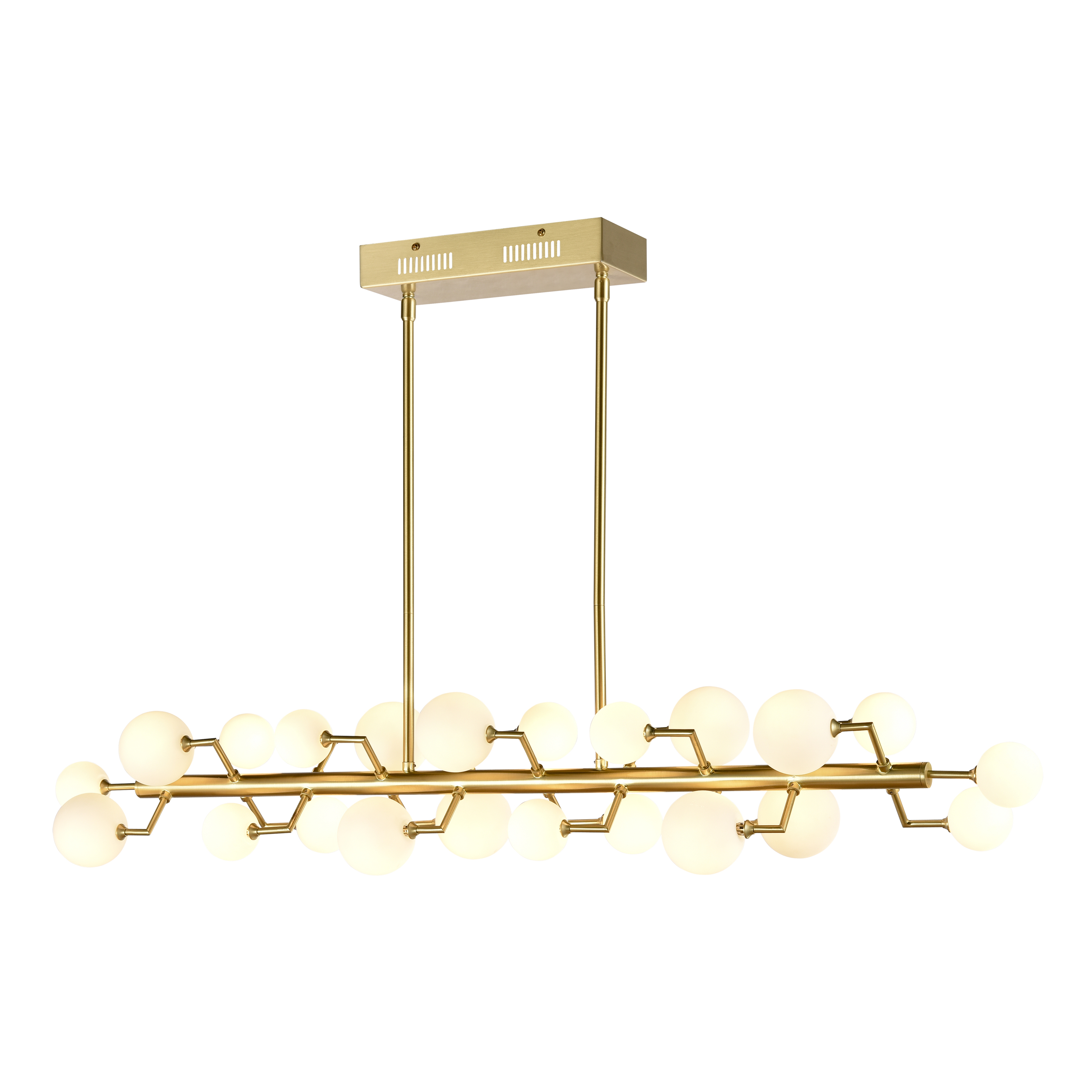 Keir 43.31'' Wide 22-Light Linear Chandelier - Brass - Elk Home