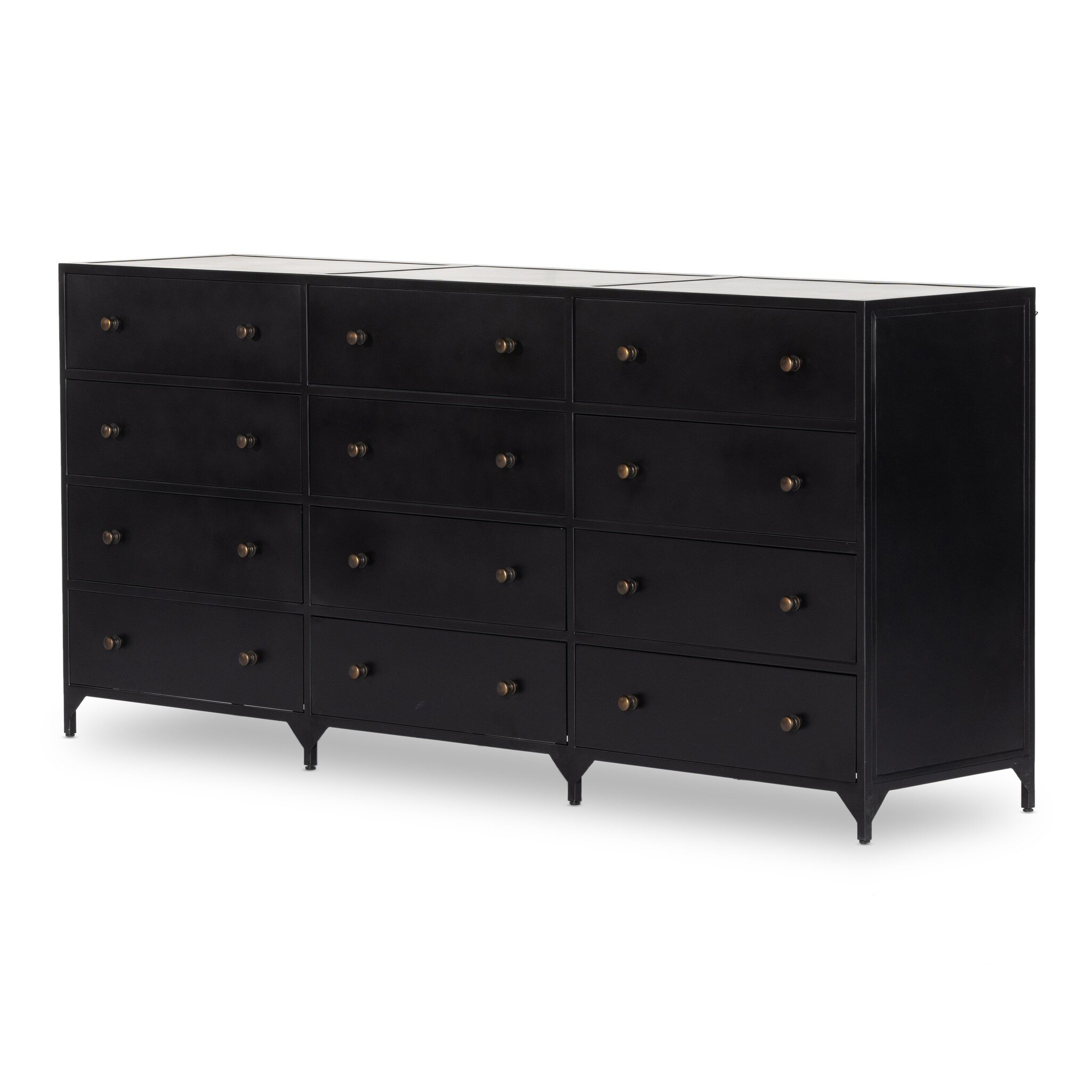 Belmont 12 Drawer Dresser - Black - Four Hands