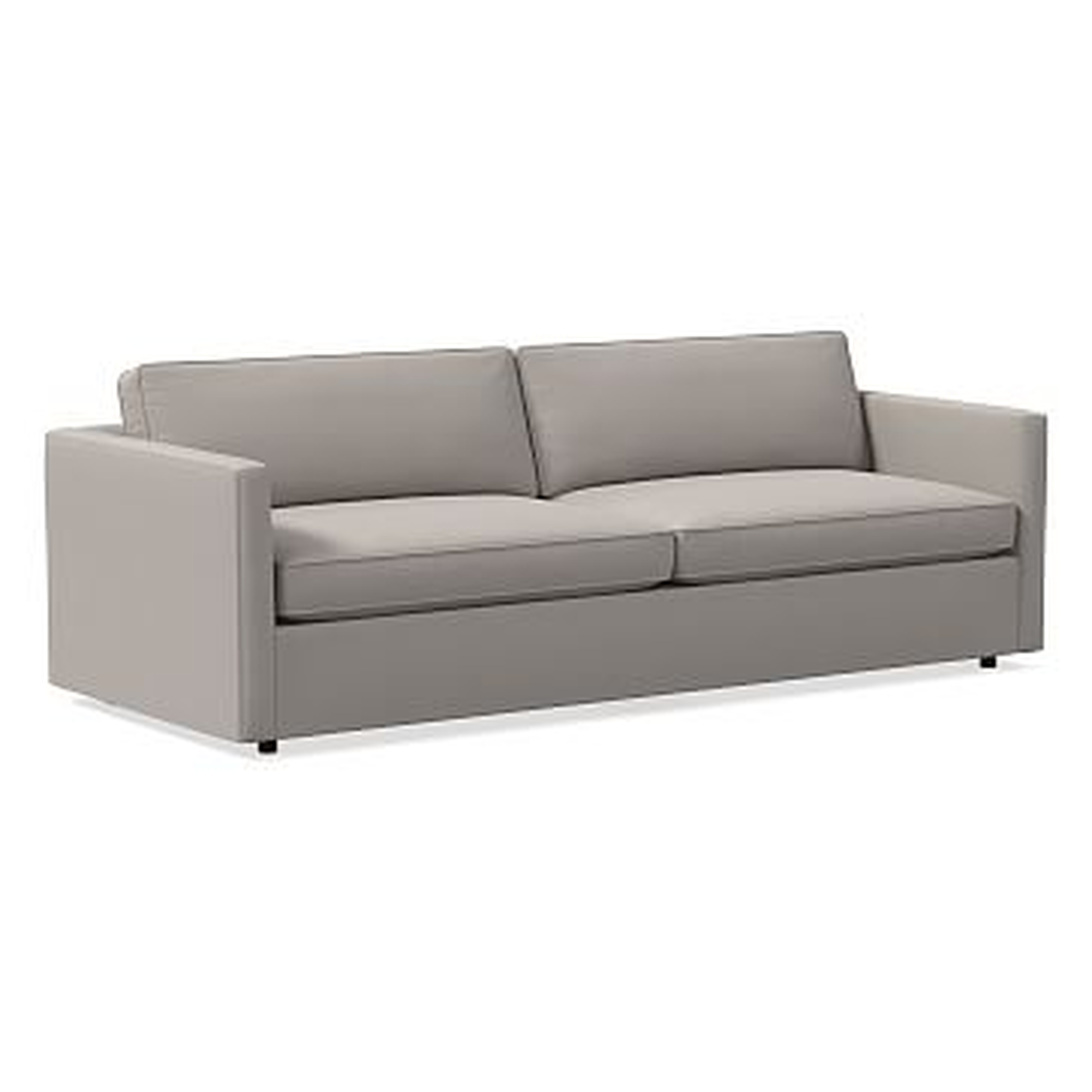 Harris 96" Sofa, Poly , Performance Velvet, Silver, Concealed Supports - West Elm