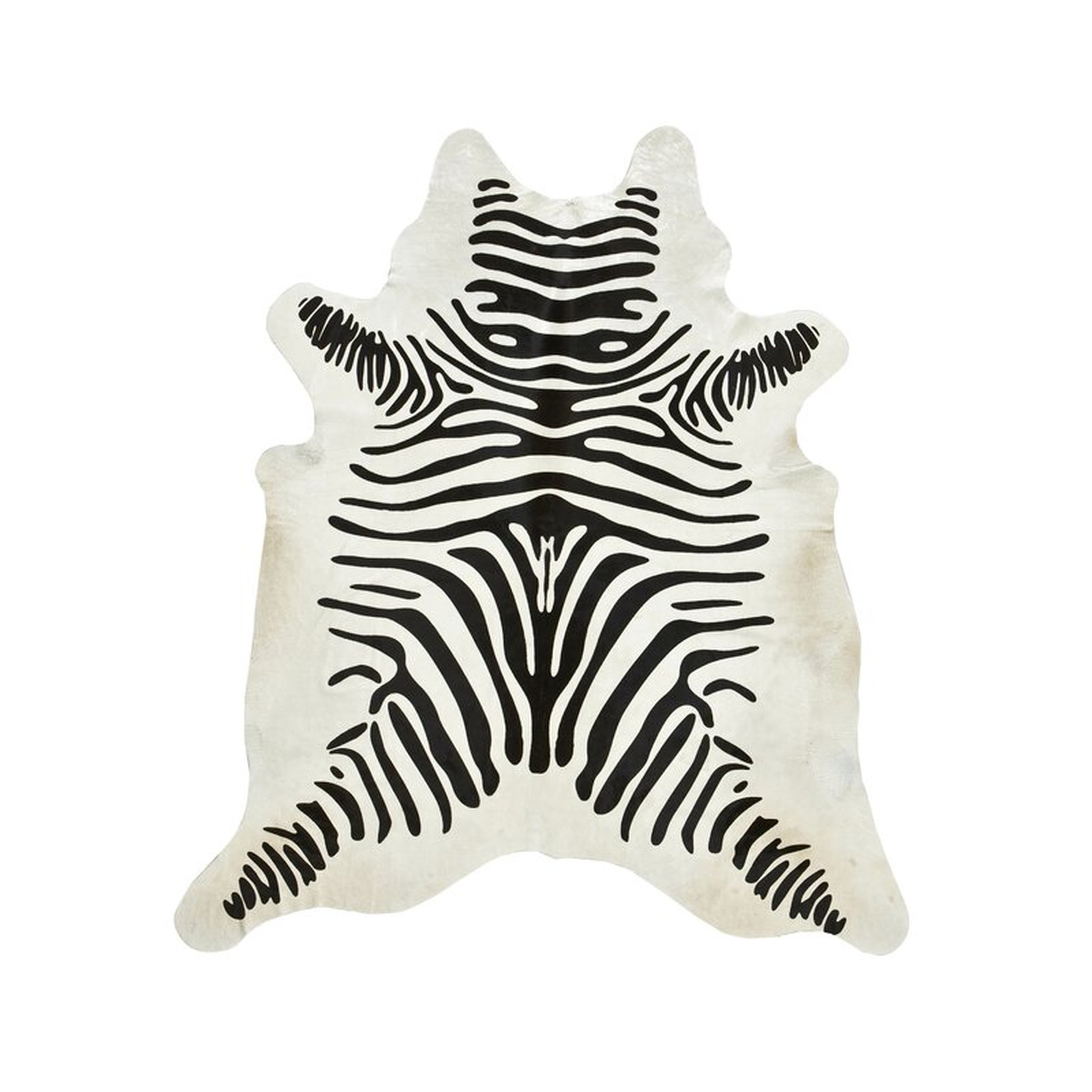 Saddlemans Animal Print Cowhide Black/Off White Area Rug - Perigold
