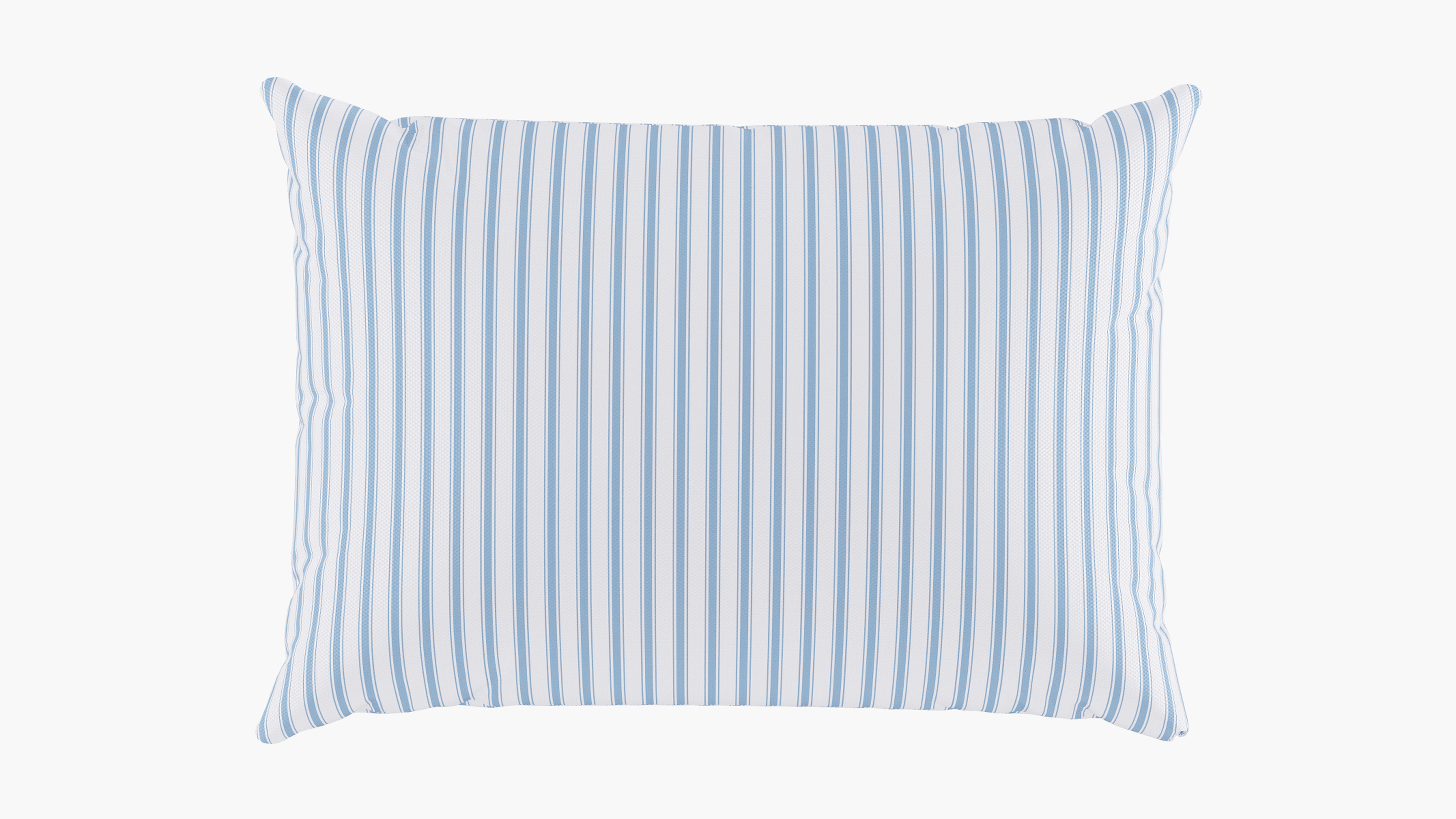 Outdoor 14" x 20" Lumbar Pillow, Cornflower Classic Ticking Stripe, 14" x 20" - The Inside