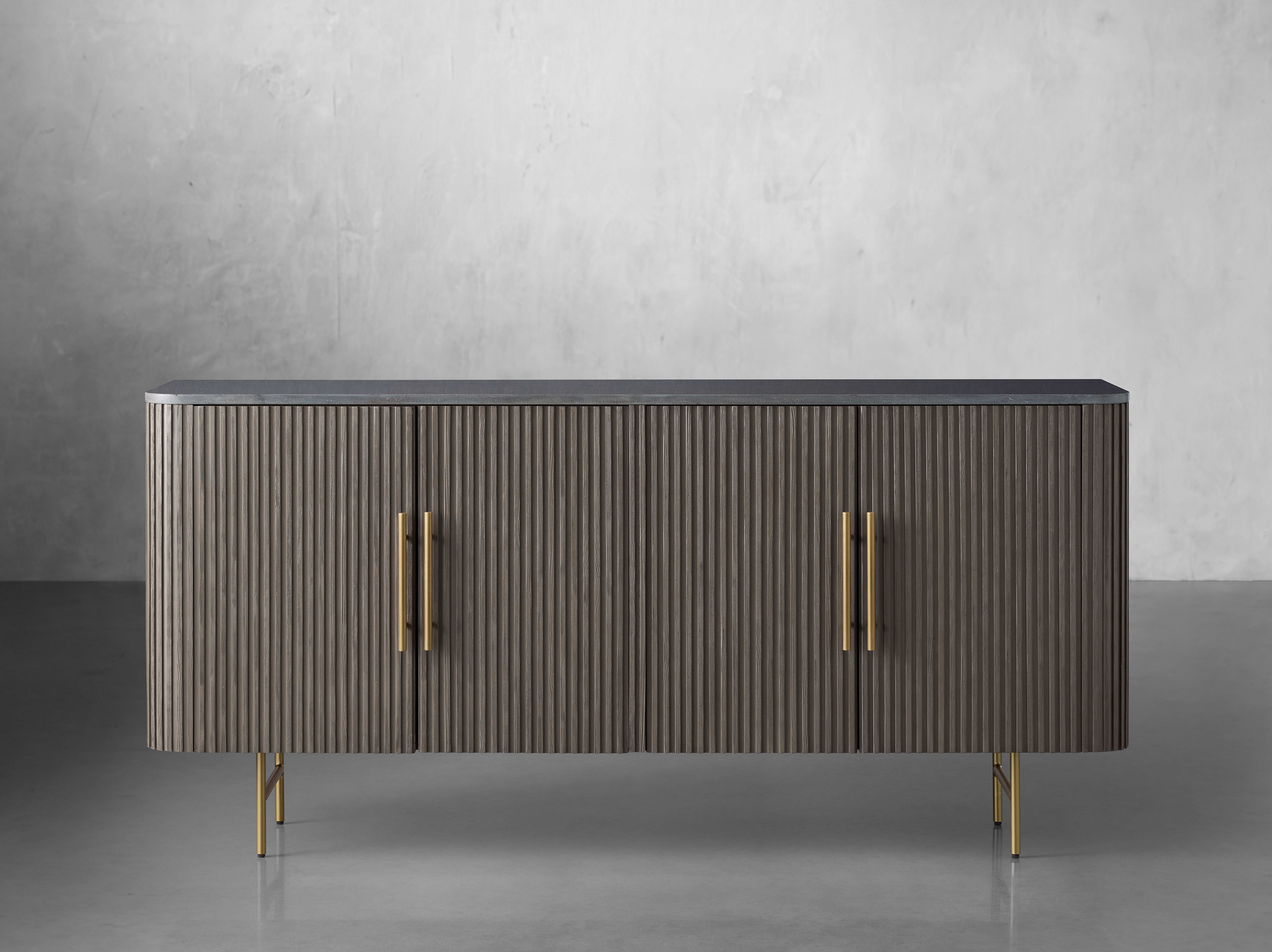 Finnley Sideboard in Stone Blue  Liath Smoke/Bluestone - Arhaus