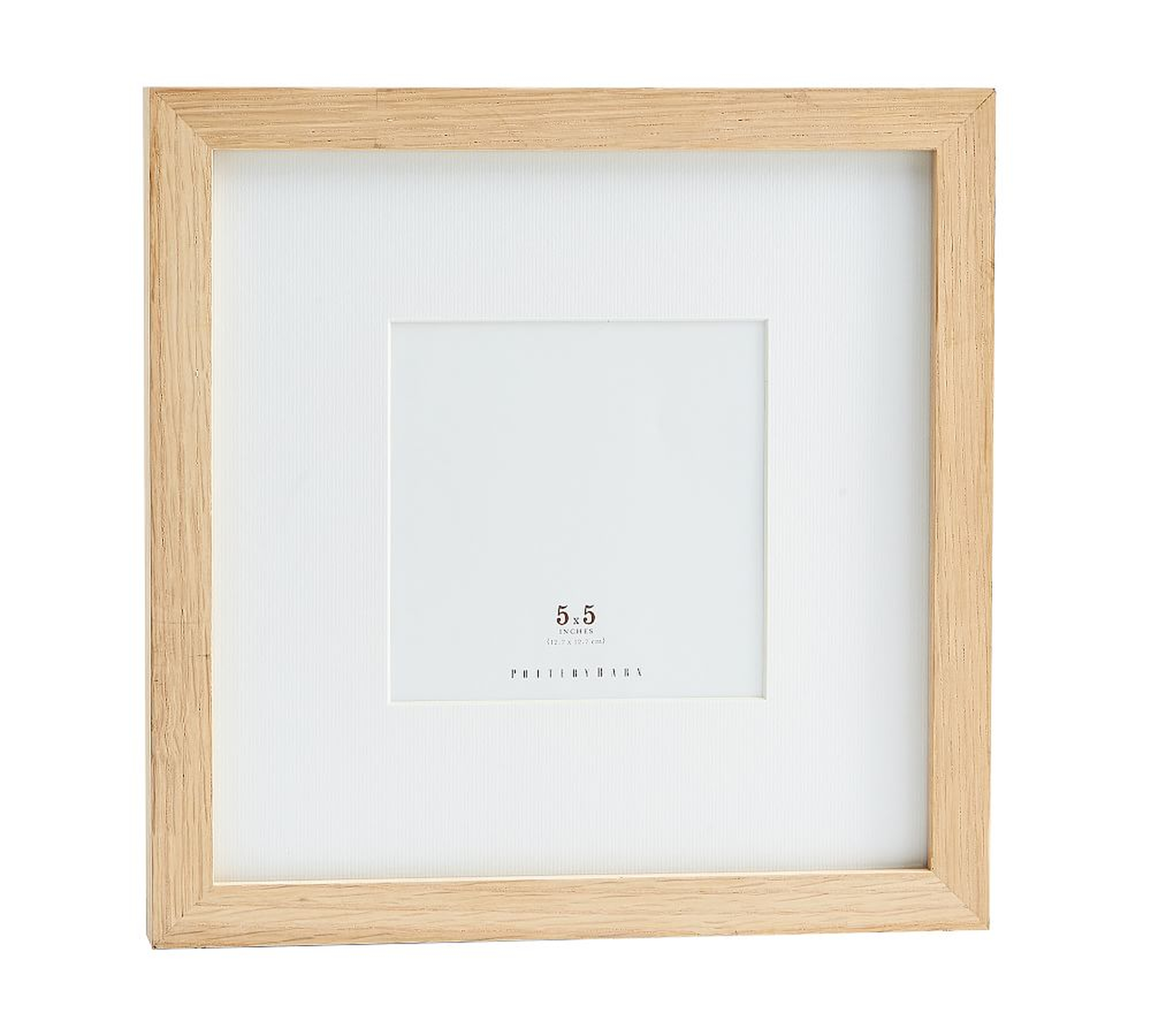 Wood Gallery Single Opening Frame - 5x5 (10x10 Without Mat) - Natural - Pottery Barn