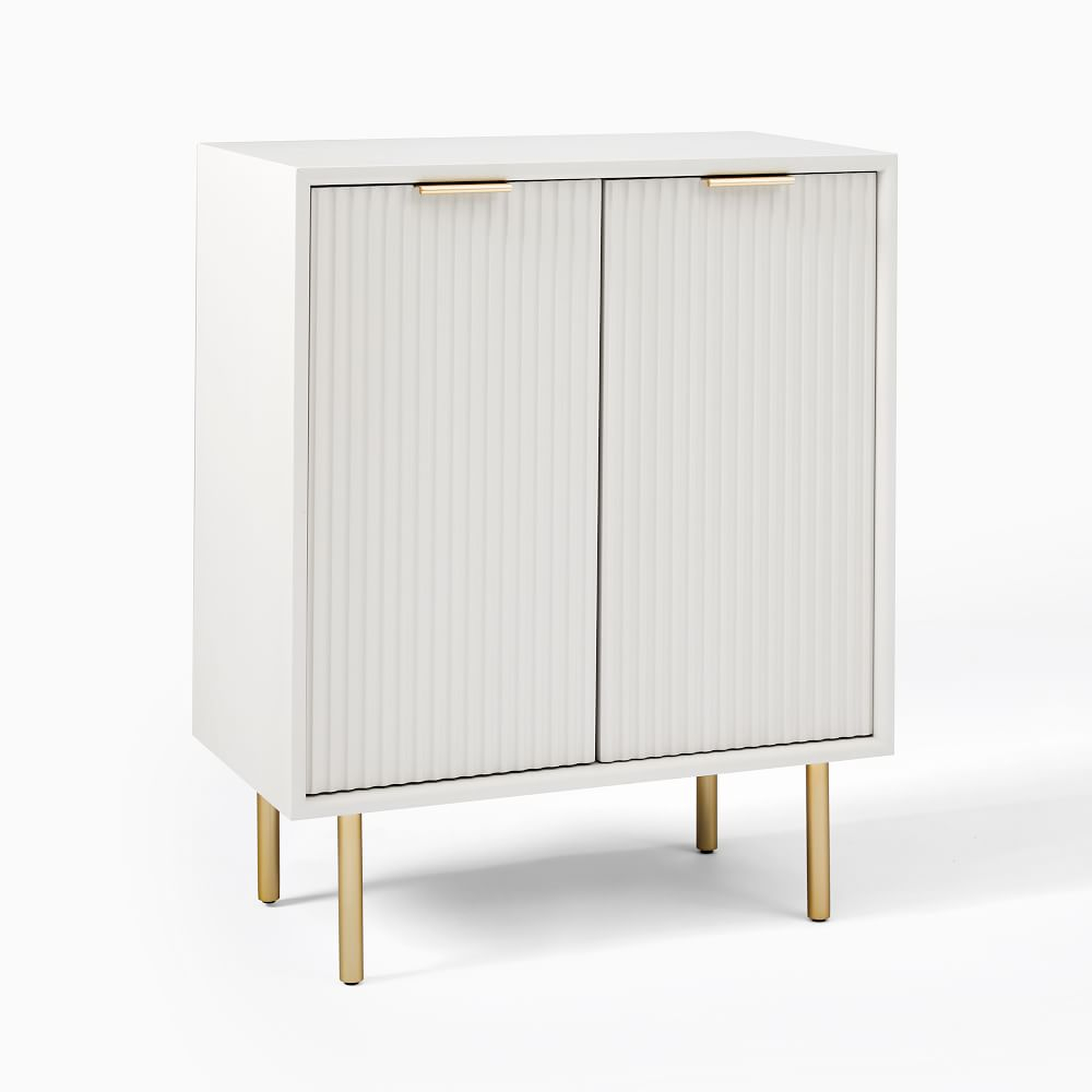 Entry Cabinet, White & Brass - West Elm