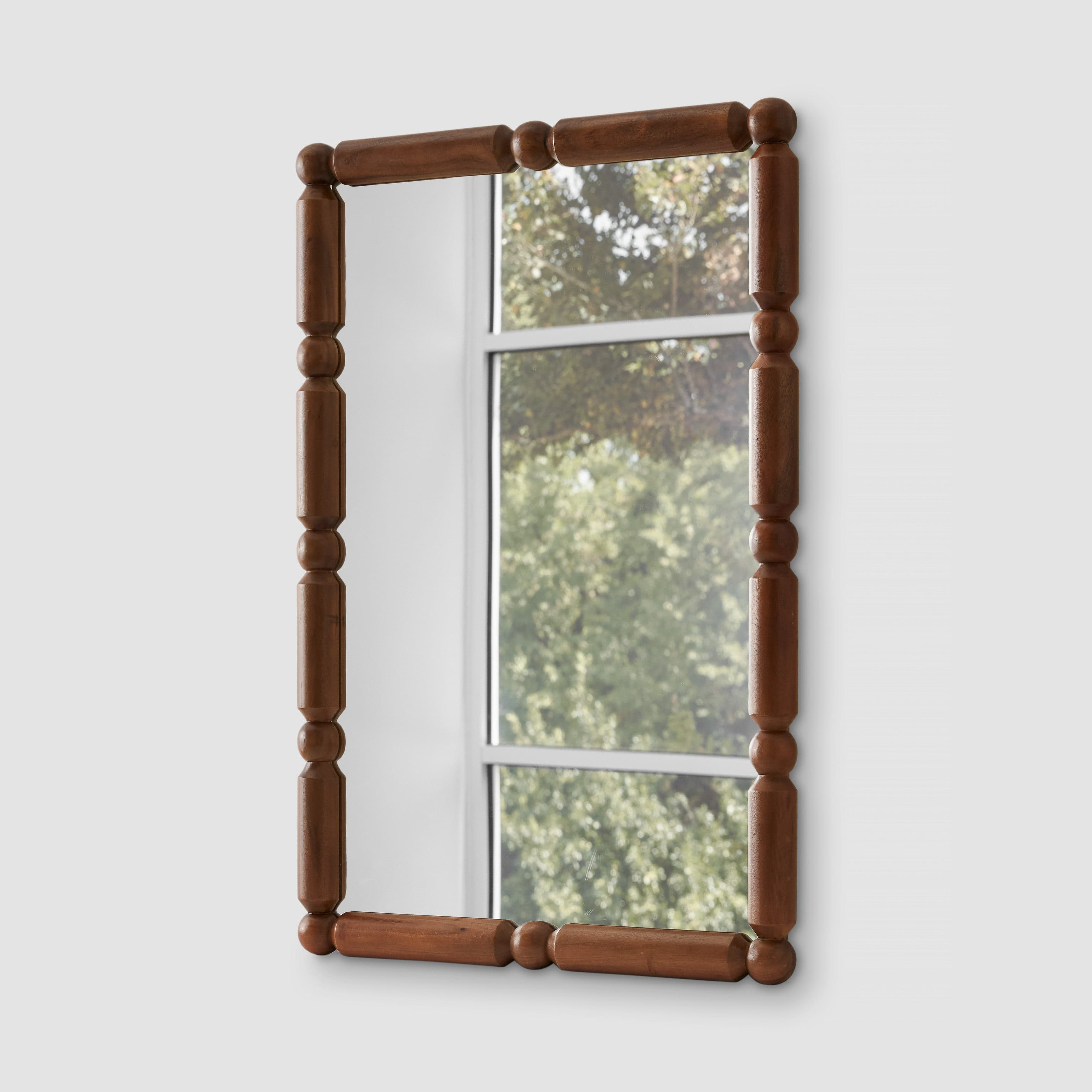 The Citizenry Kaia Wood Mirror | Brown - The Citizenry