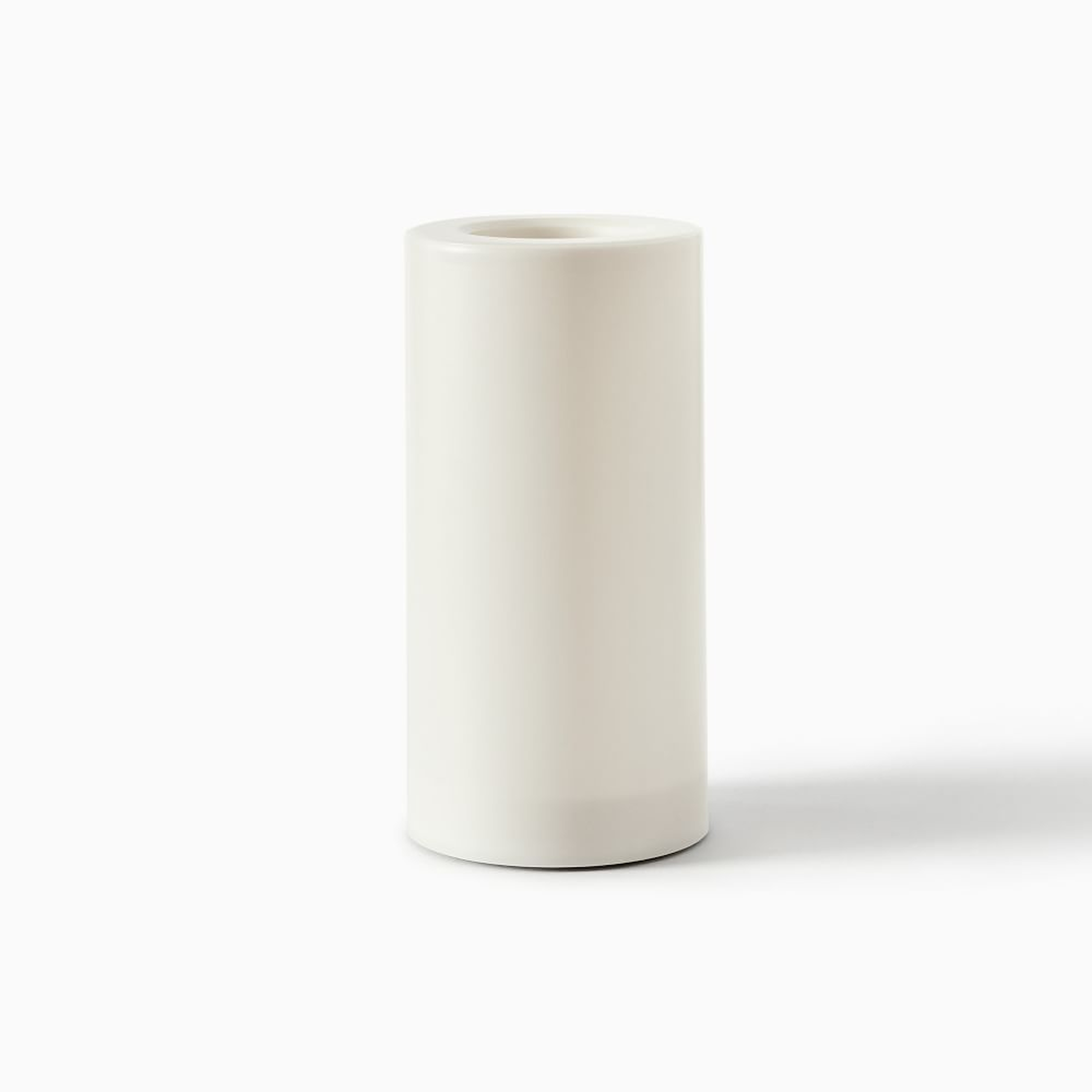Flat Top Flicker Flameless Basic Candle, 6x12, 1 Wick, Unscented, White - West Elm